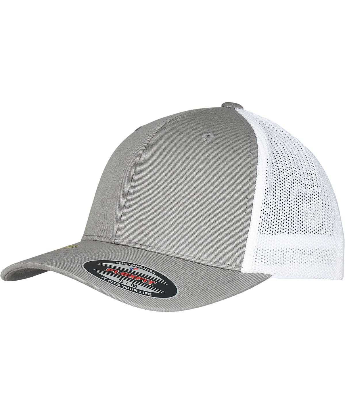 Flexfit By Yupoong Flexfit Trucker Recycled Mesh 6511Rm YP231 - Grey White One size - Customisable Caps