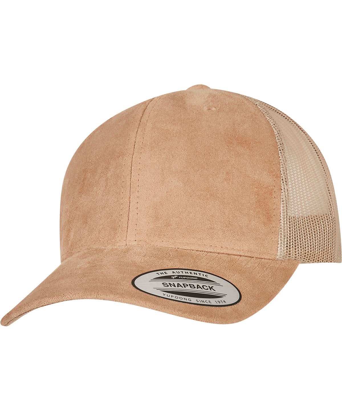 Flexfit By Yupoong Imitation Suede Leather Trucker Cap 6606Su YP236 - Khaki One size - Customisable Caps