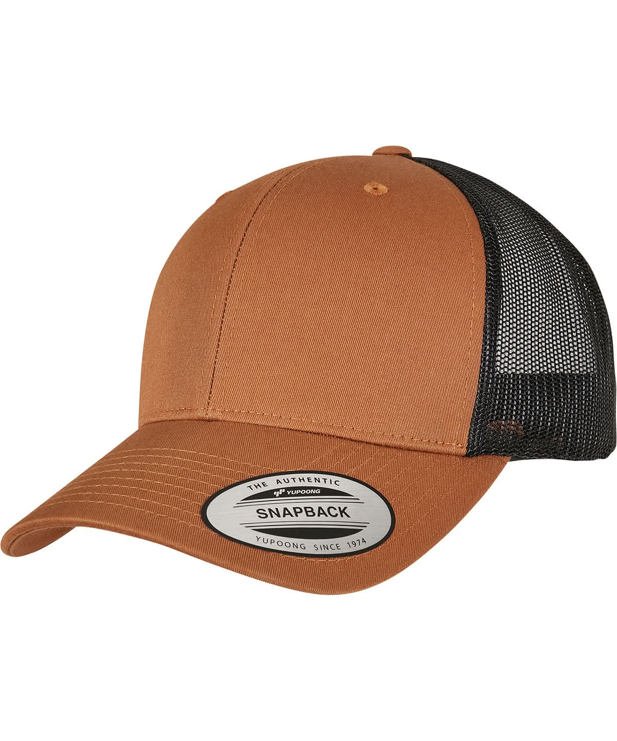Flexfit By Yupoong Retro Trucker 2 Tone 6606T YP237 - Caramel Black One size - Customisable Caps
