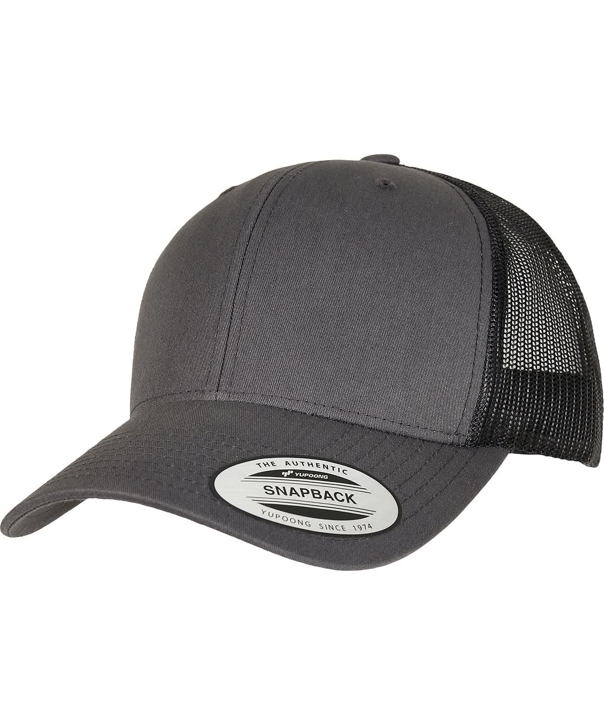 Flexfit By Yupoong Retro Trucker 2 Tone 6606T YP237 - Charcoal Black One size - Customisable Caps