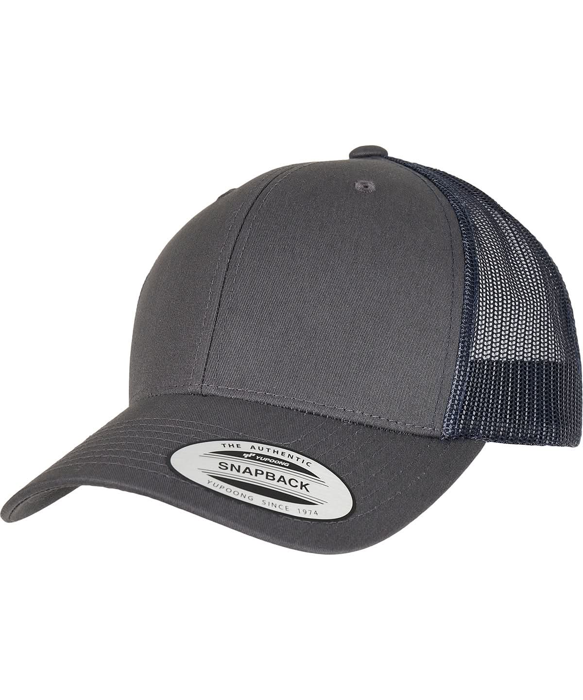 Flexfit By Yupoong Retro Trucker 2 Tone 6606T YP237 - Charcoal Navy One size - Customisable Caps