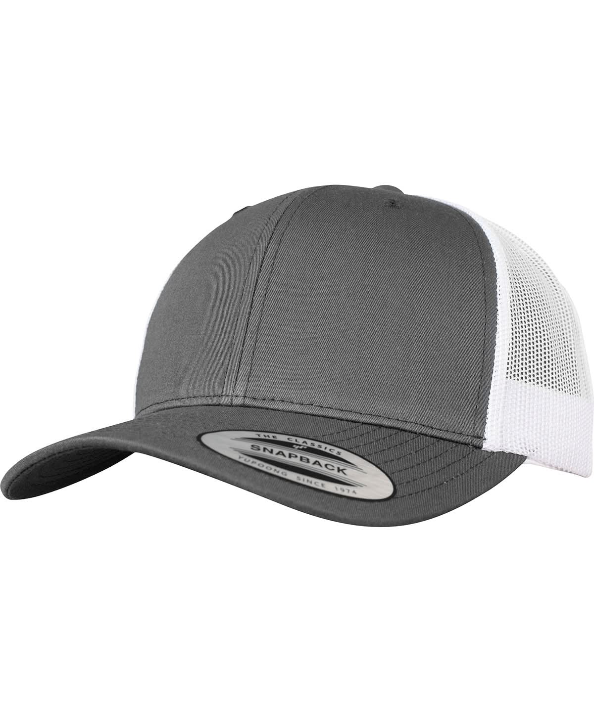 Flexfit By Yupoong Retro Trucker 2 Tone 6606T YP237 - Dark Grey White One size - Customisable Caps