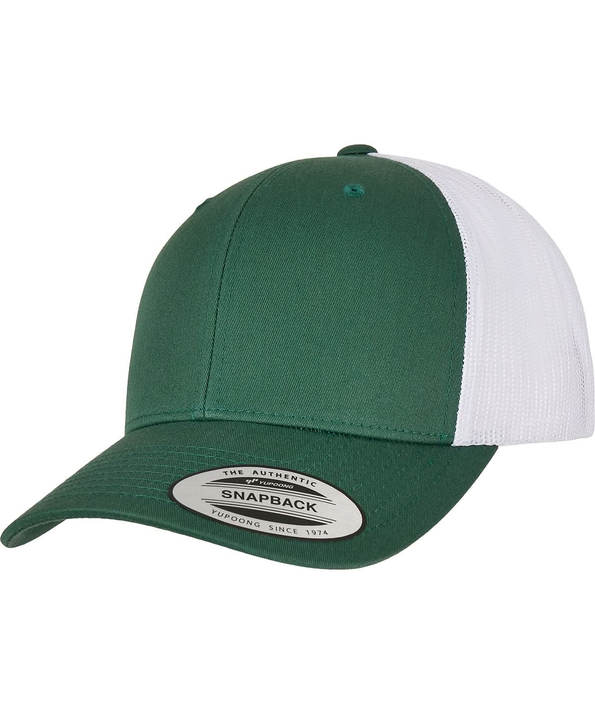 Flexfit By Yupoong Retro Trucker 2 Tone 6606T YP237 - Evergreen White One size - Customisable Caps