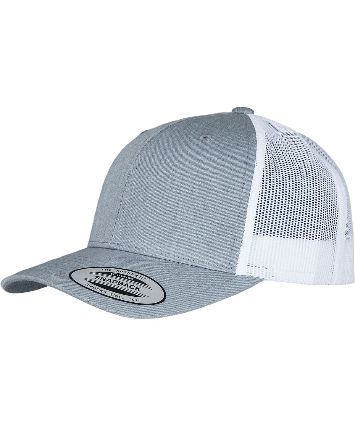Flexfit By Yupoong Retro Trucker 2 Tone 6606T YP237 - Heather White One size - Customisable Caps