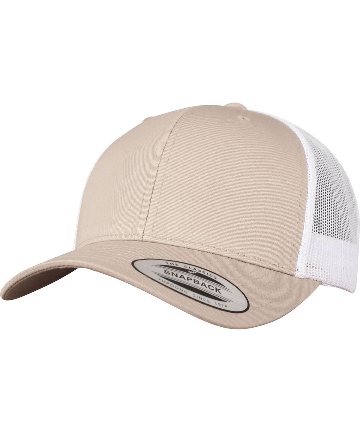 Flexfit By Yupoong Retro Trucker 2 Tone 6606T YP237 - Khaki White One size - Customisable Caps