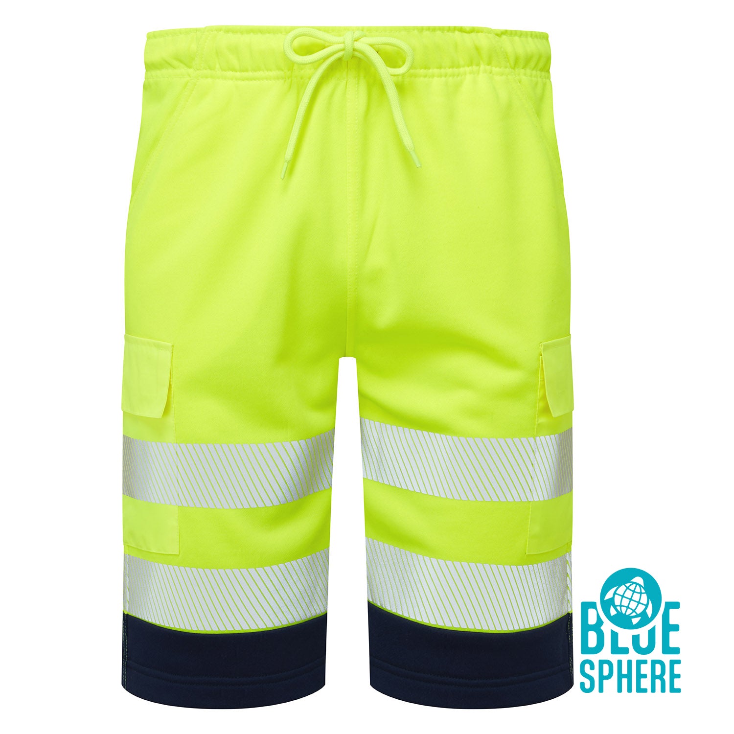 Essentials Hi-Vis Eco CottonCool Yellow Shorts - ESS13 - - Customisable SHORTS