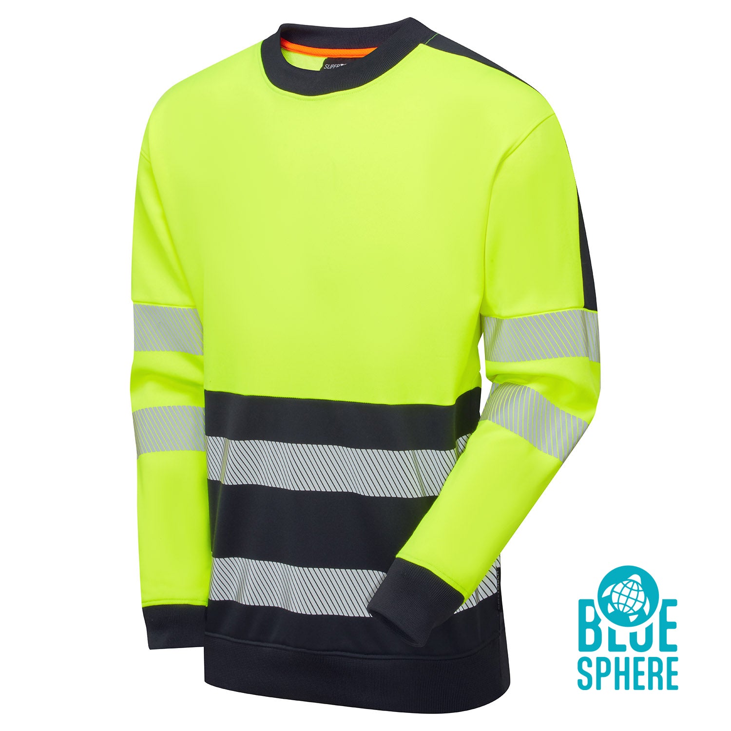 Essentials Hi-Vis Eco CottonCool Yellow Sweatshirt - ESS17 - Yellow - Customisable Bundle