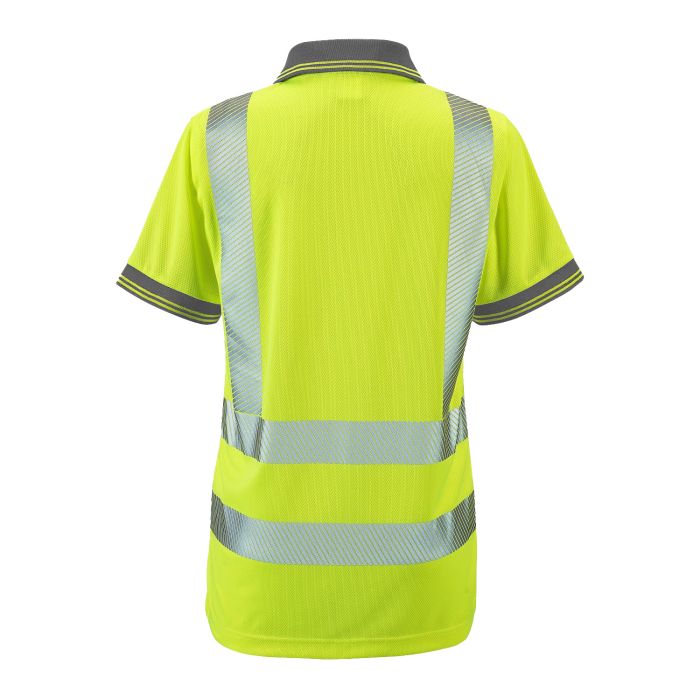 Supertouch - Ladies Hi Vis Yellow Savannah Birds Eye Polo - HV308 - - Customisable Shirt