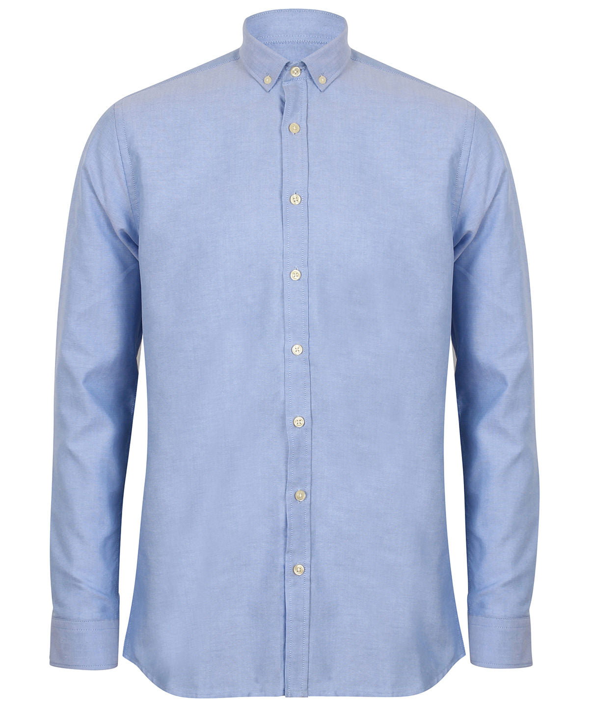 Henbury - Modern long sleeve Oxford shirt - HB512 - Blue - Customisable Shirts