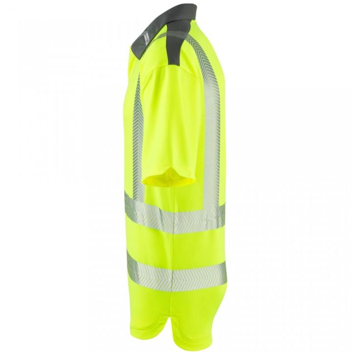 EcoViz COOLMAX High Performance Polo Shirt Trimstone P12 - - Customisable Hi-Vis Polo Shirts