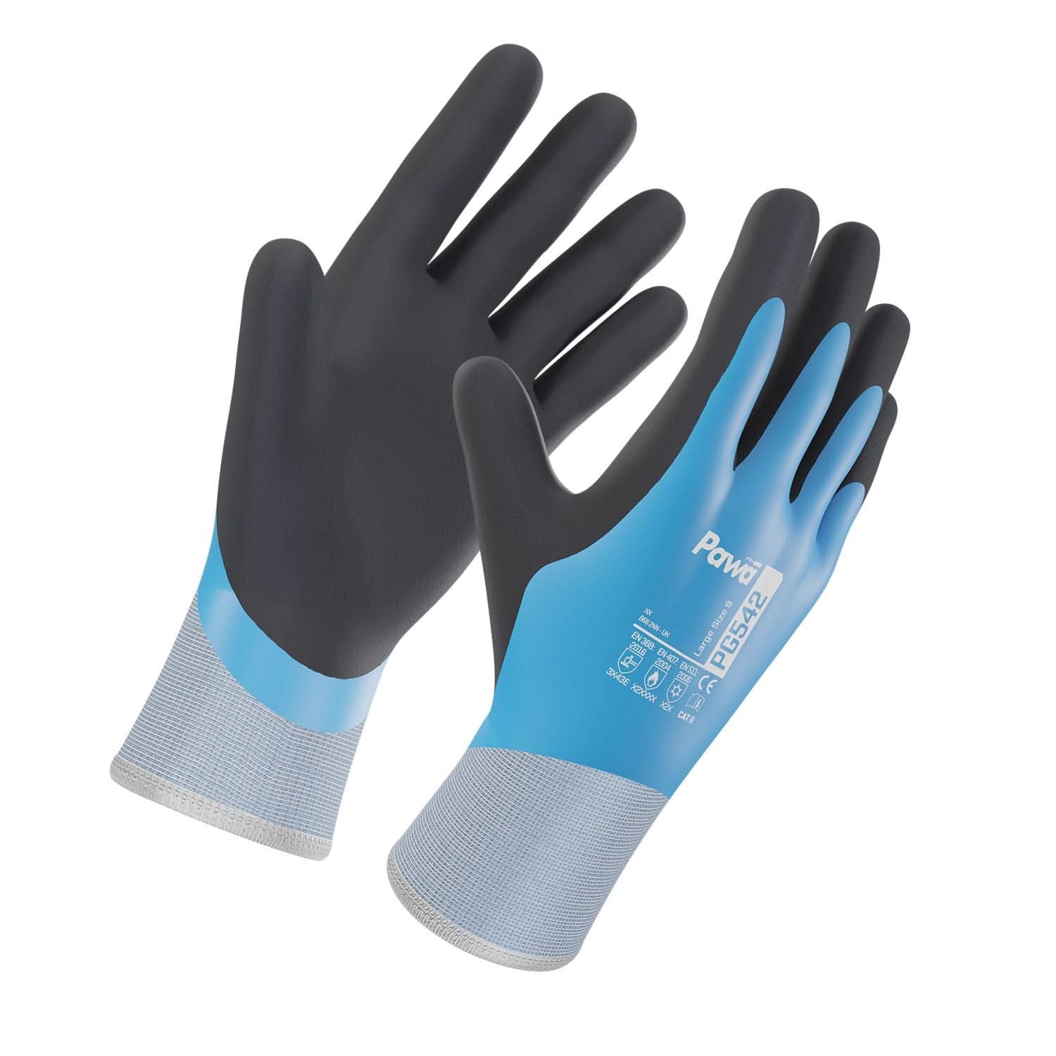 Pawa Cut Water Resistant Thermal Gloves PG542 - Blue - Customisable PAWA