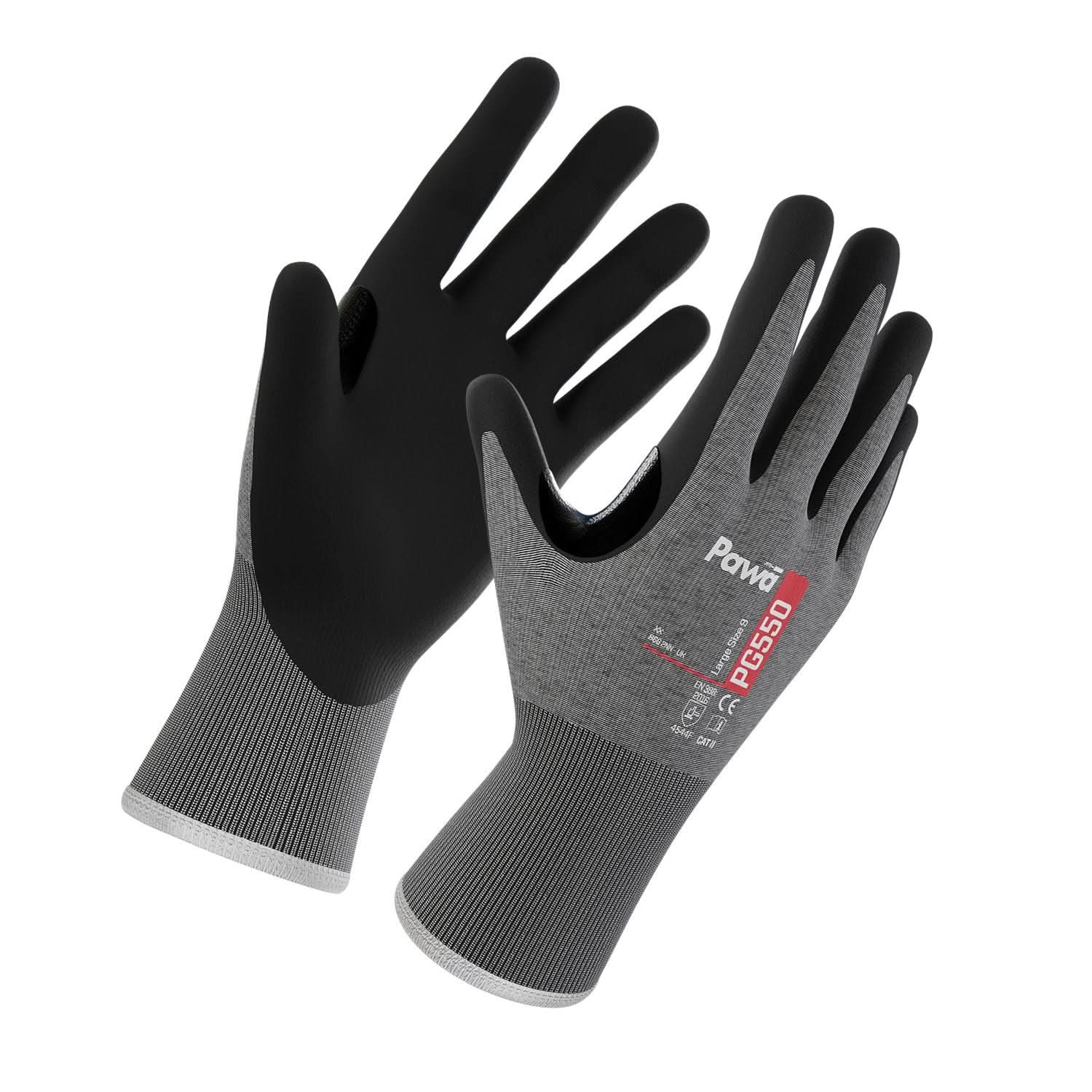 Pawa Gloves PG550 - Grey - Customisable PAWA