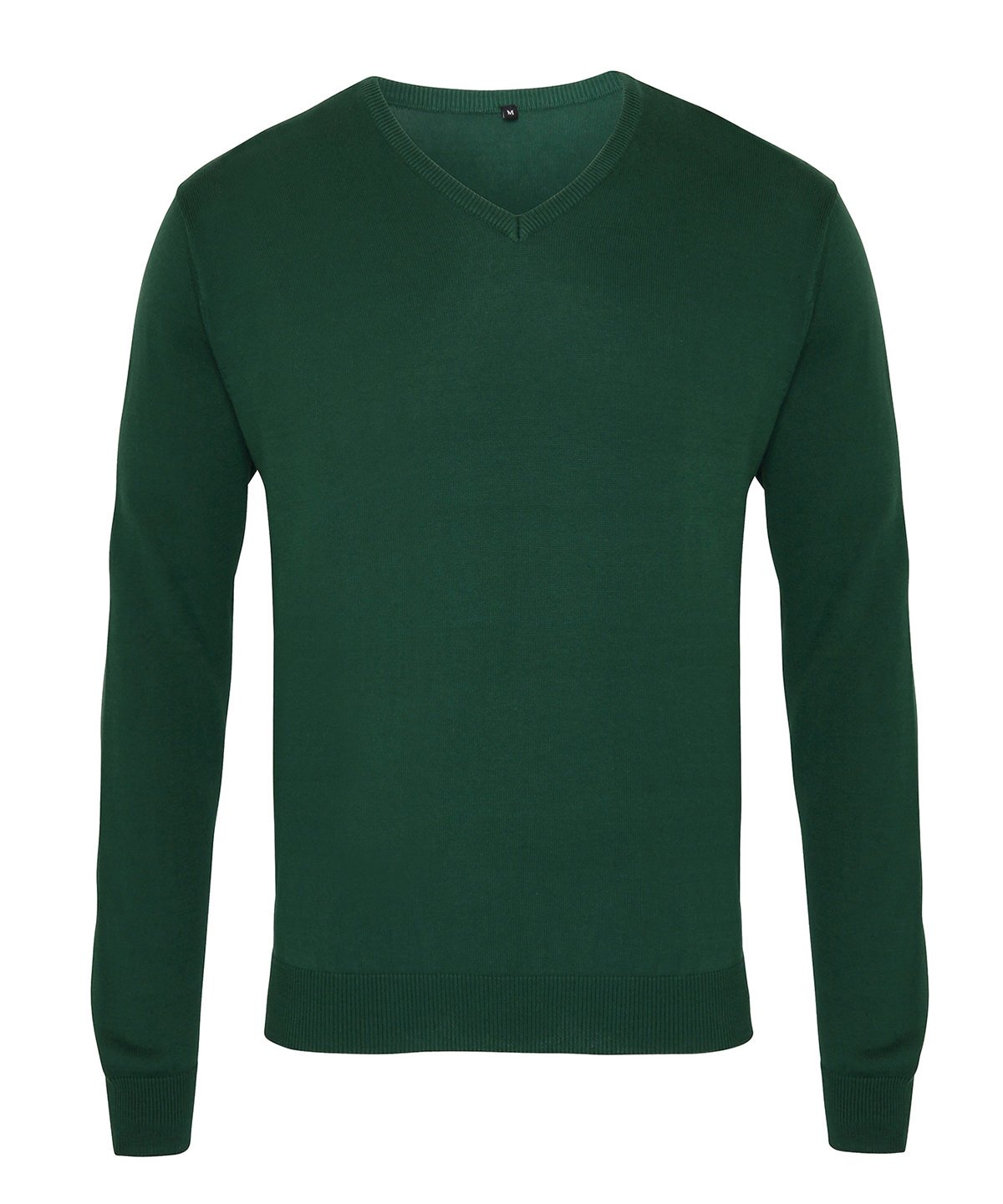 Premier - V-neck knitted sweater - PR694 - Bottle - Customisable Knitted Jumpers