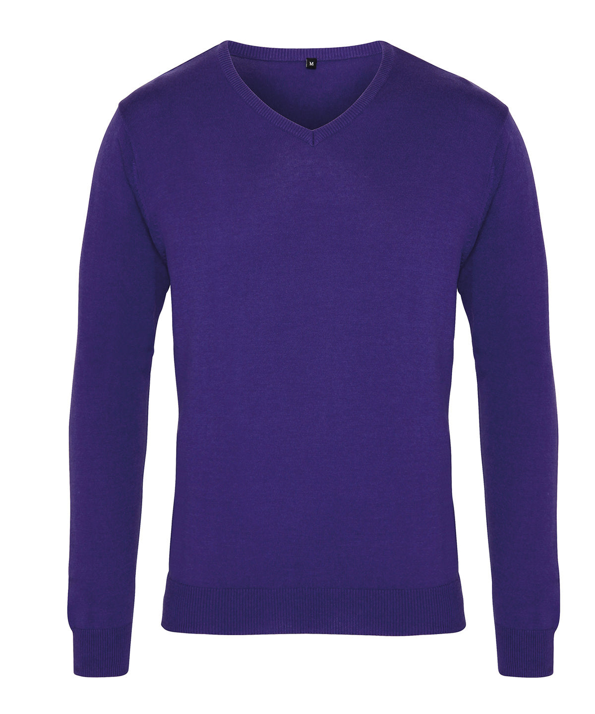 Premier - V-neck knitted sweater - PR694 - Purple - Customisable Knitted Jumpers