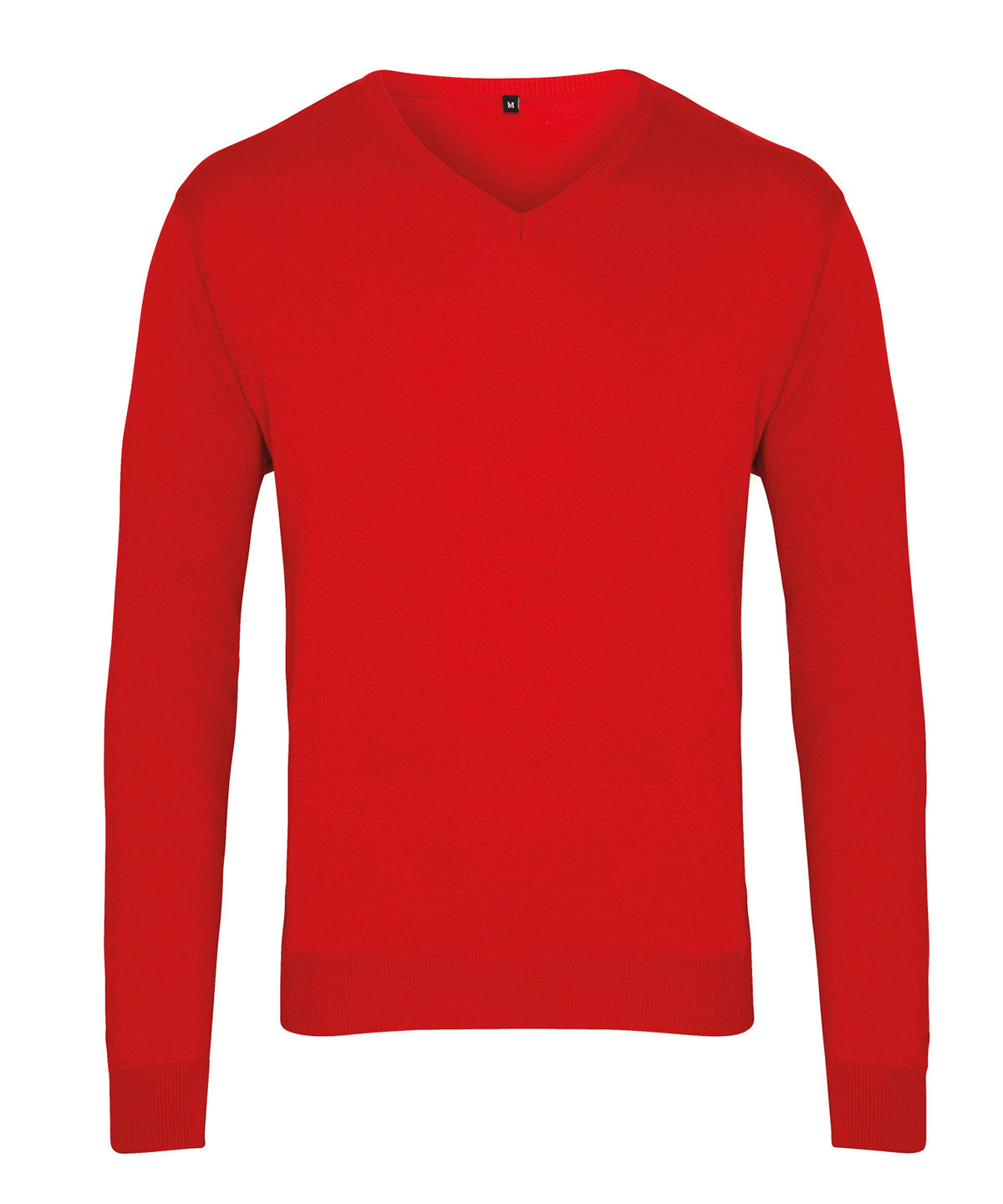 Premier - V-neck knitted sweater - PR694 - Red - Customisable Knitted Jumpers