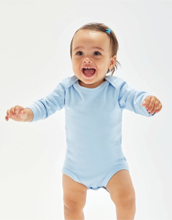 Babybugz Baby Organic L/S Bodysuit BZ30 - White 03-06 Months - Customisable