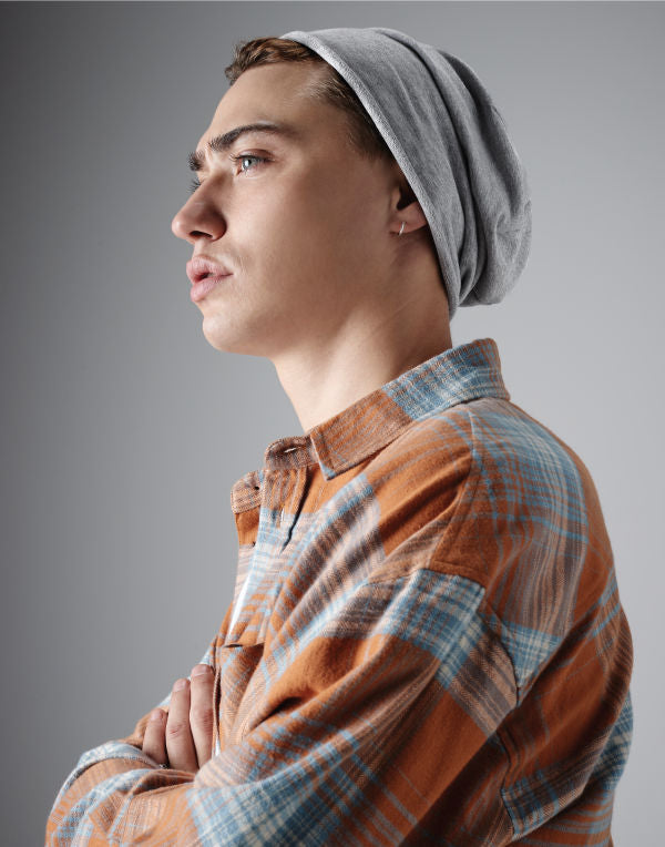 Beechfield Jersey Beanie B361 - Navy O S - Customisable Beanies