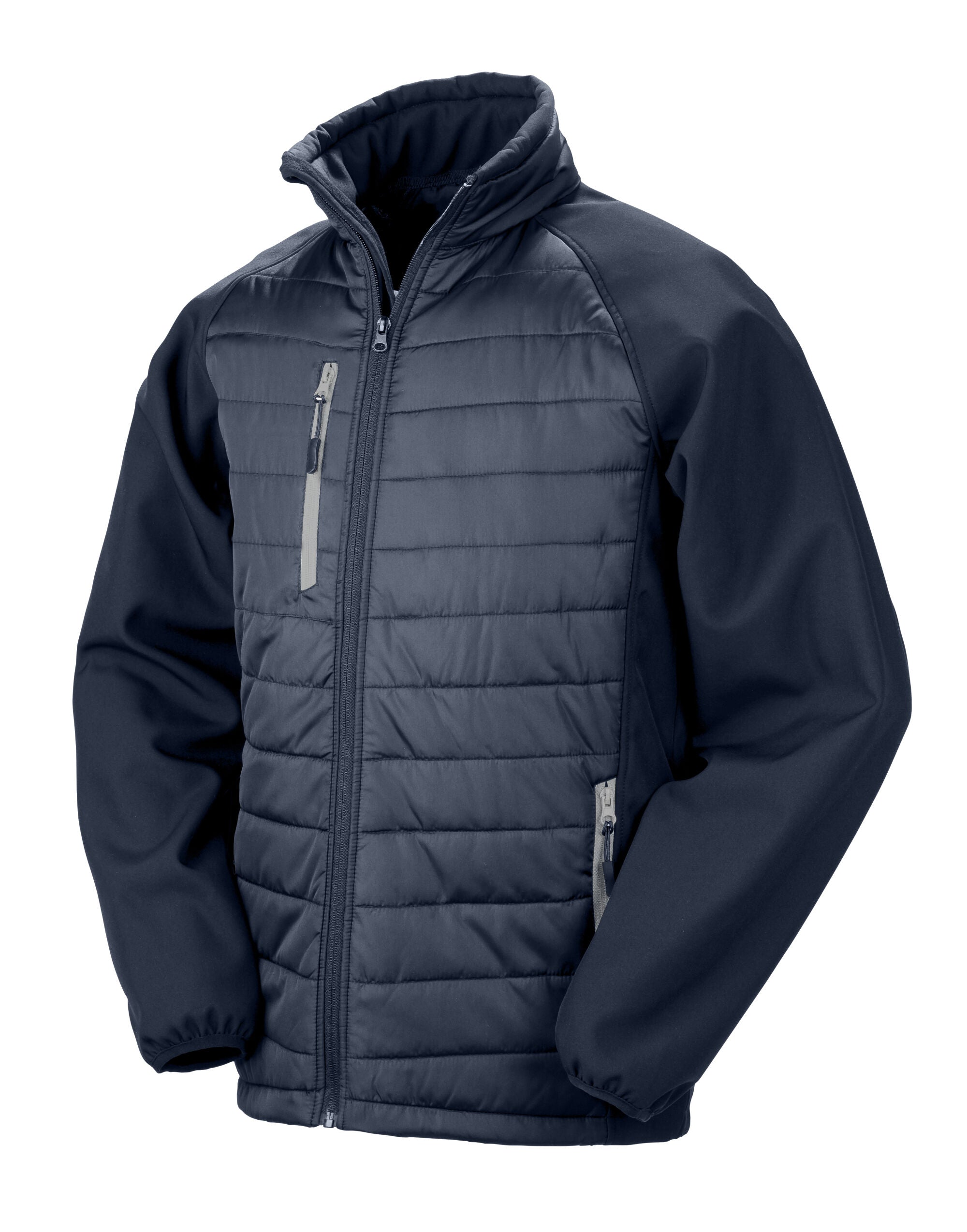 Result Black Compass Softshell Jacket R237X - Navy Grey - Customisable Softshell Jacket