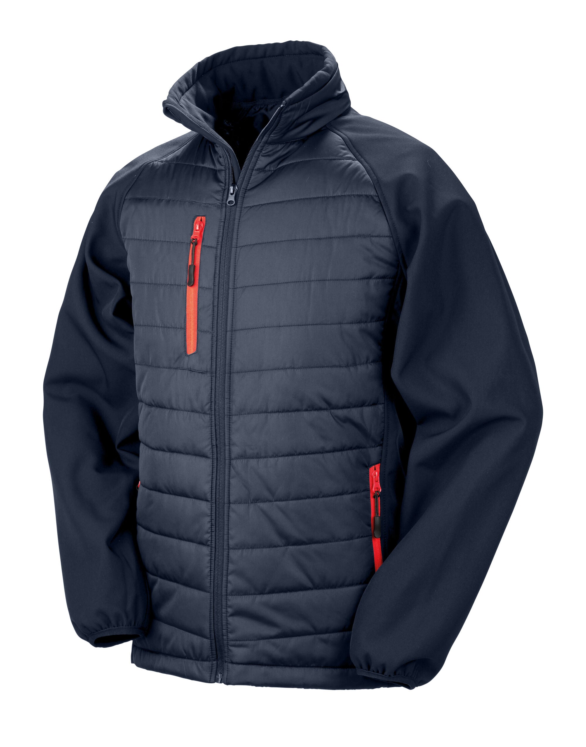 Result Black Compass Softshell Jacket R237X - Navy Red - Customisable Softshell Jacket