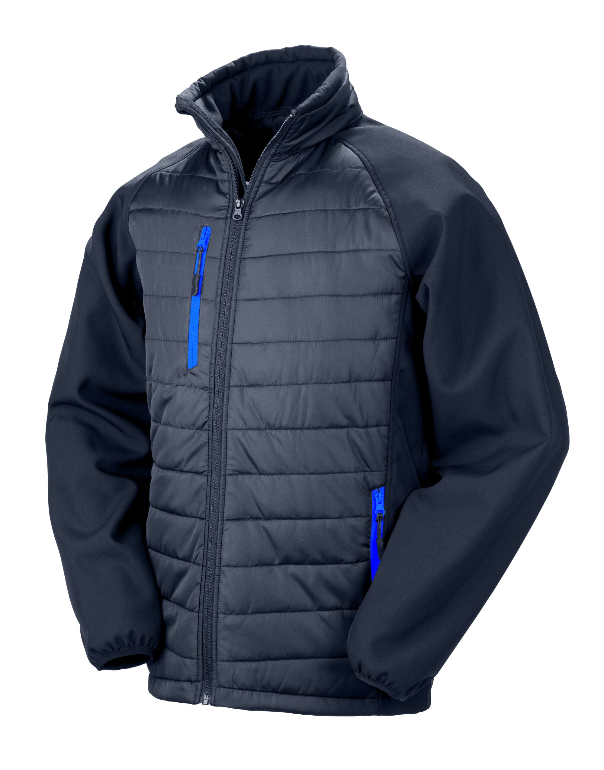 Result Black Compass Softshell Jacket R237X - Navy Royal - Customisable Softshell Jacket