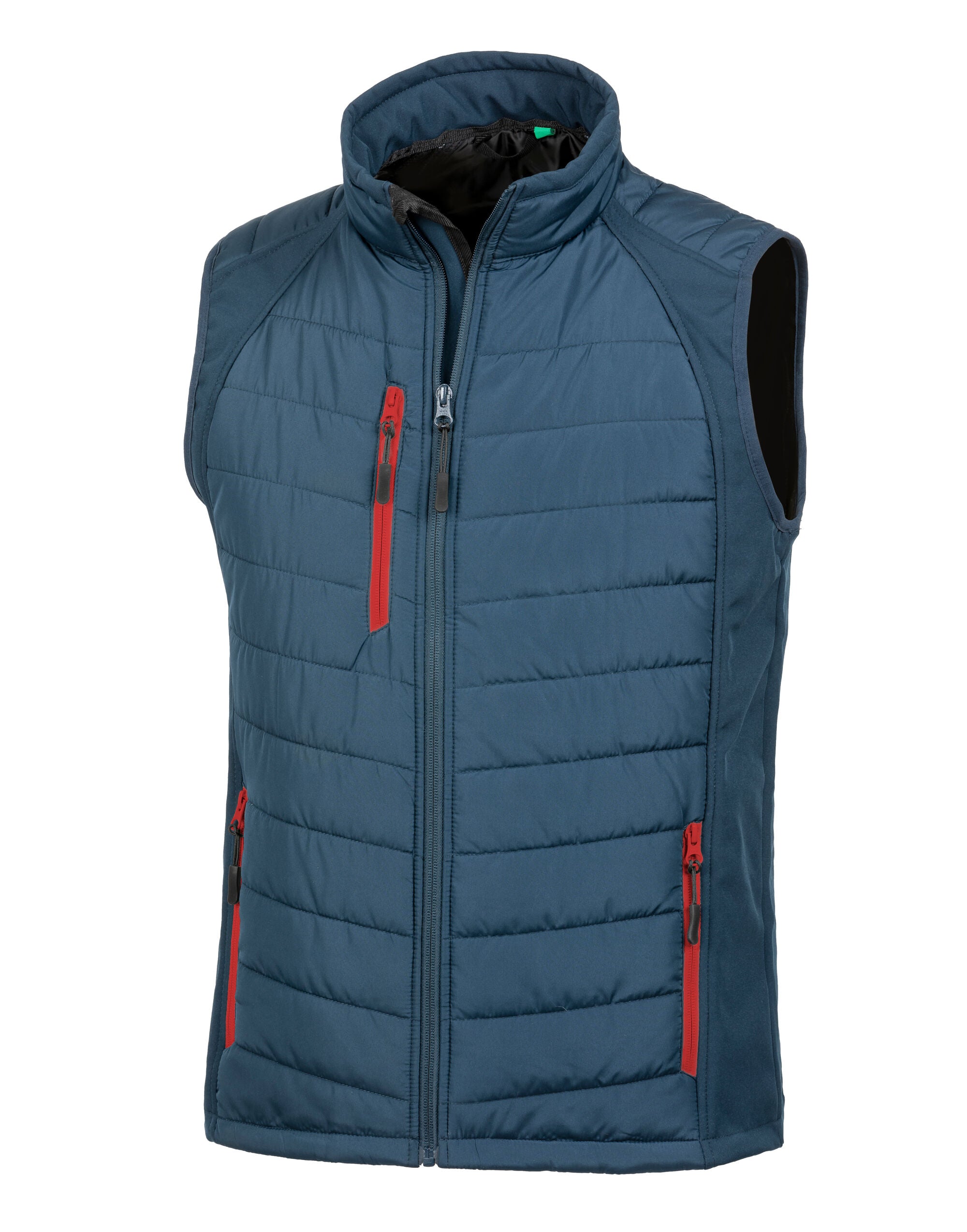 Result Black Compass Softshell Gilet R238X - Navy Red - Customisable Bodywarmer