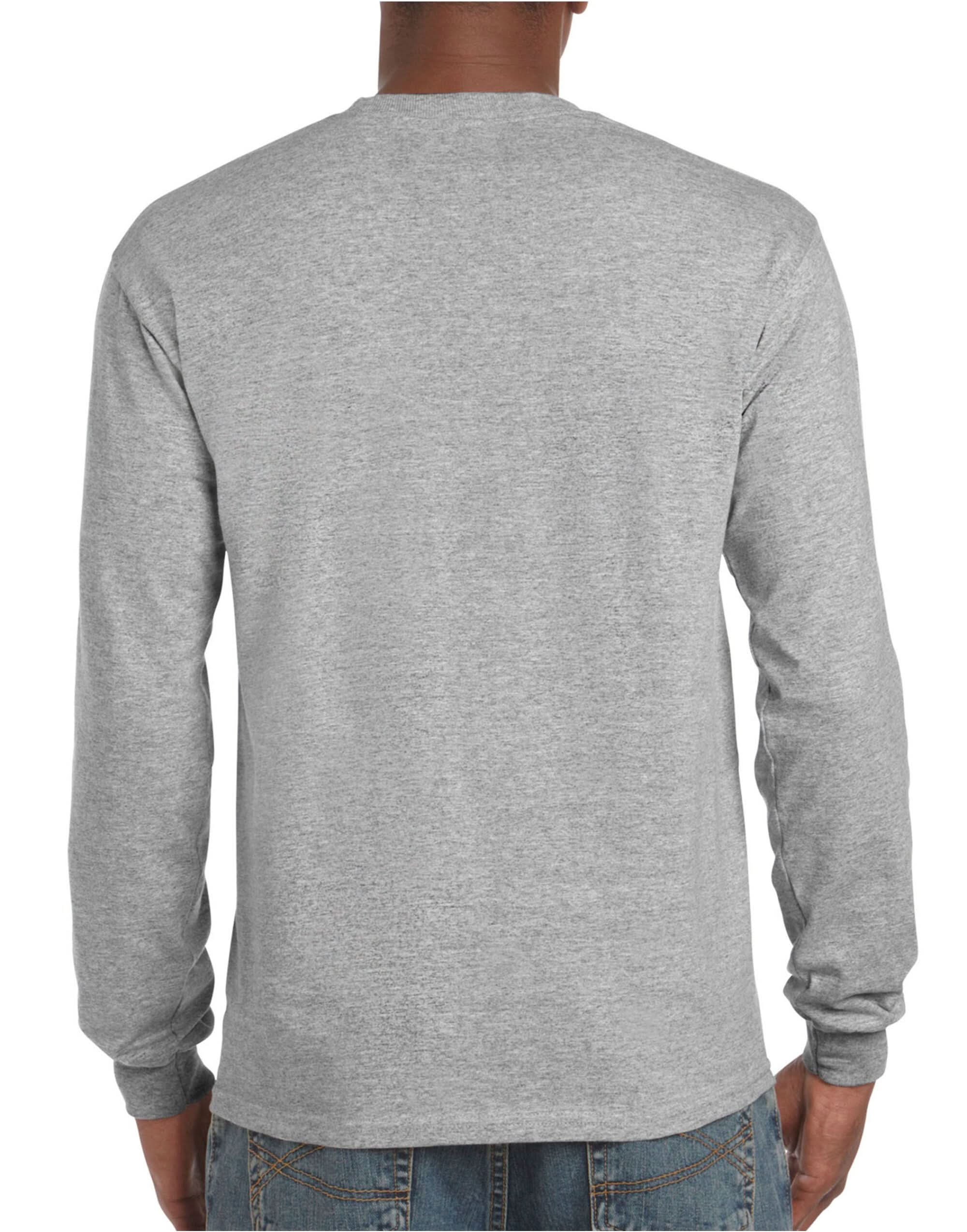 Gildan Hammer Adult Long Sleeve T Shirt H400 - Sport Grey (RS) - Customisable T-Shirts