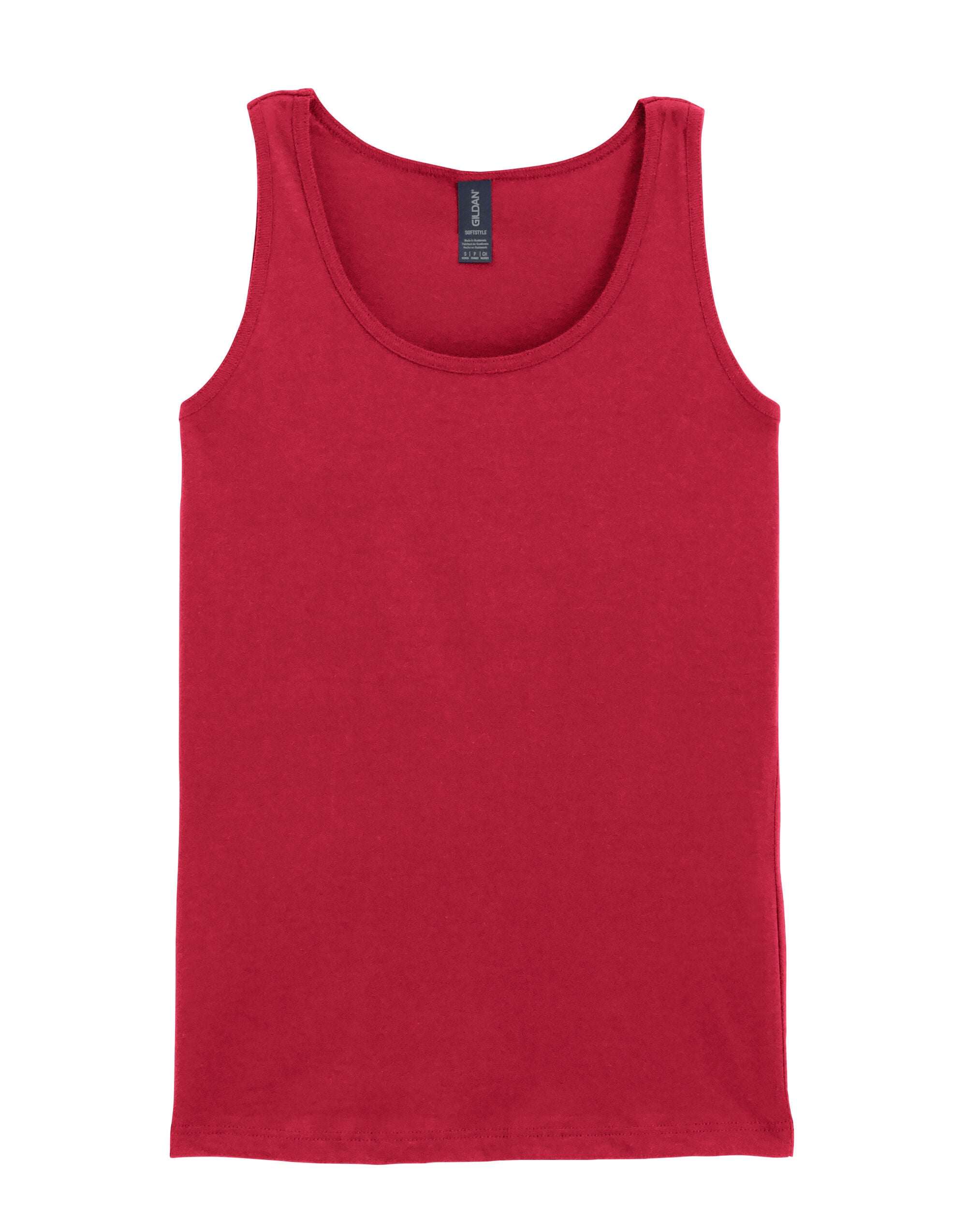 Gildan Softstyle Ladies Tank Top 64200l - Cherry Red - Customisable T-Shirts