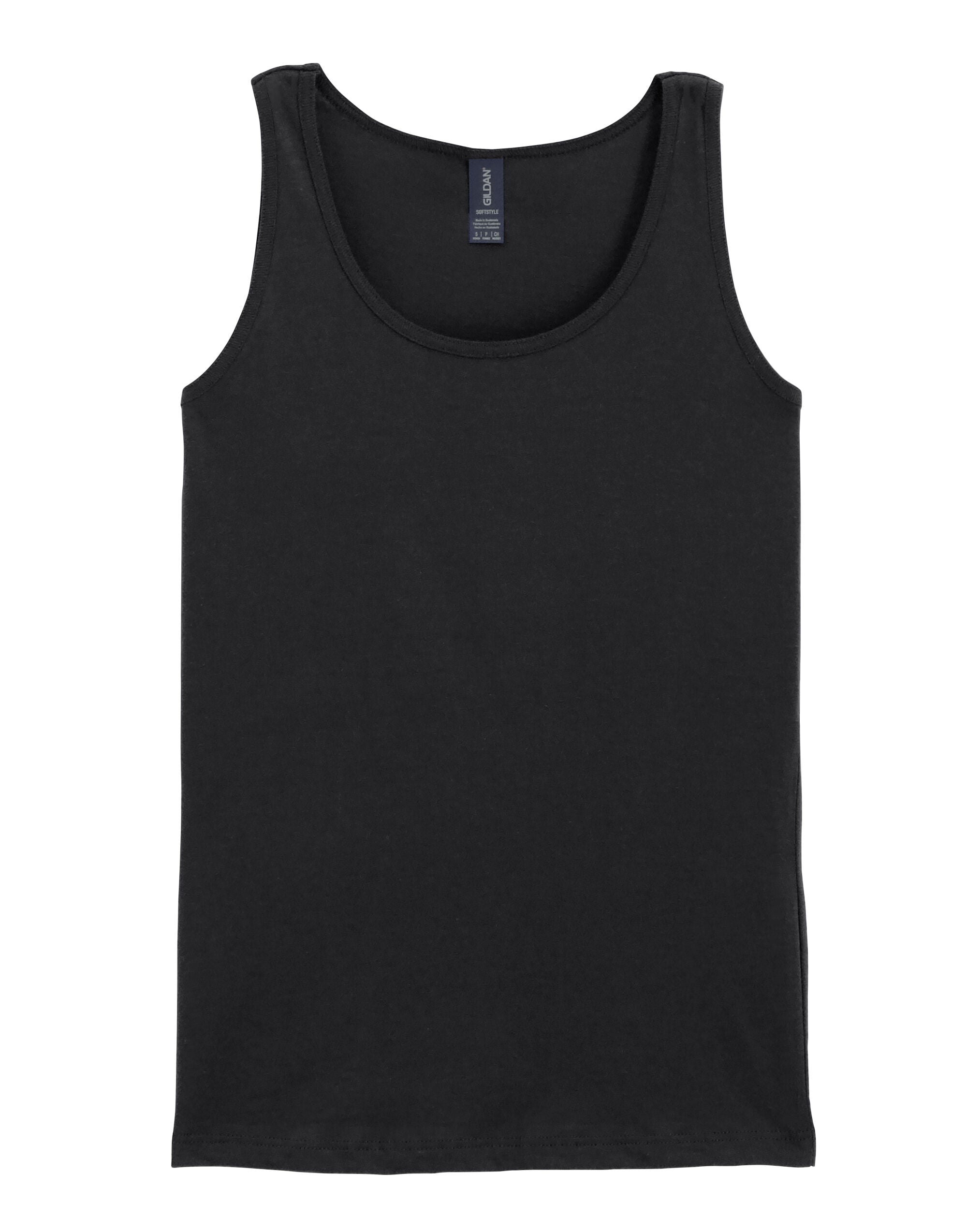 Gildan Softstyle Ladies Tank Top 64200l - Black - Customisable T-Shirts