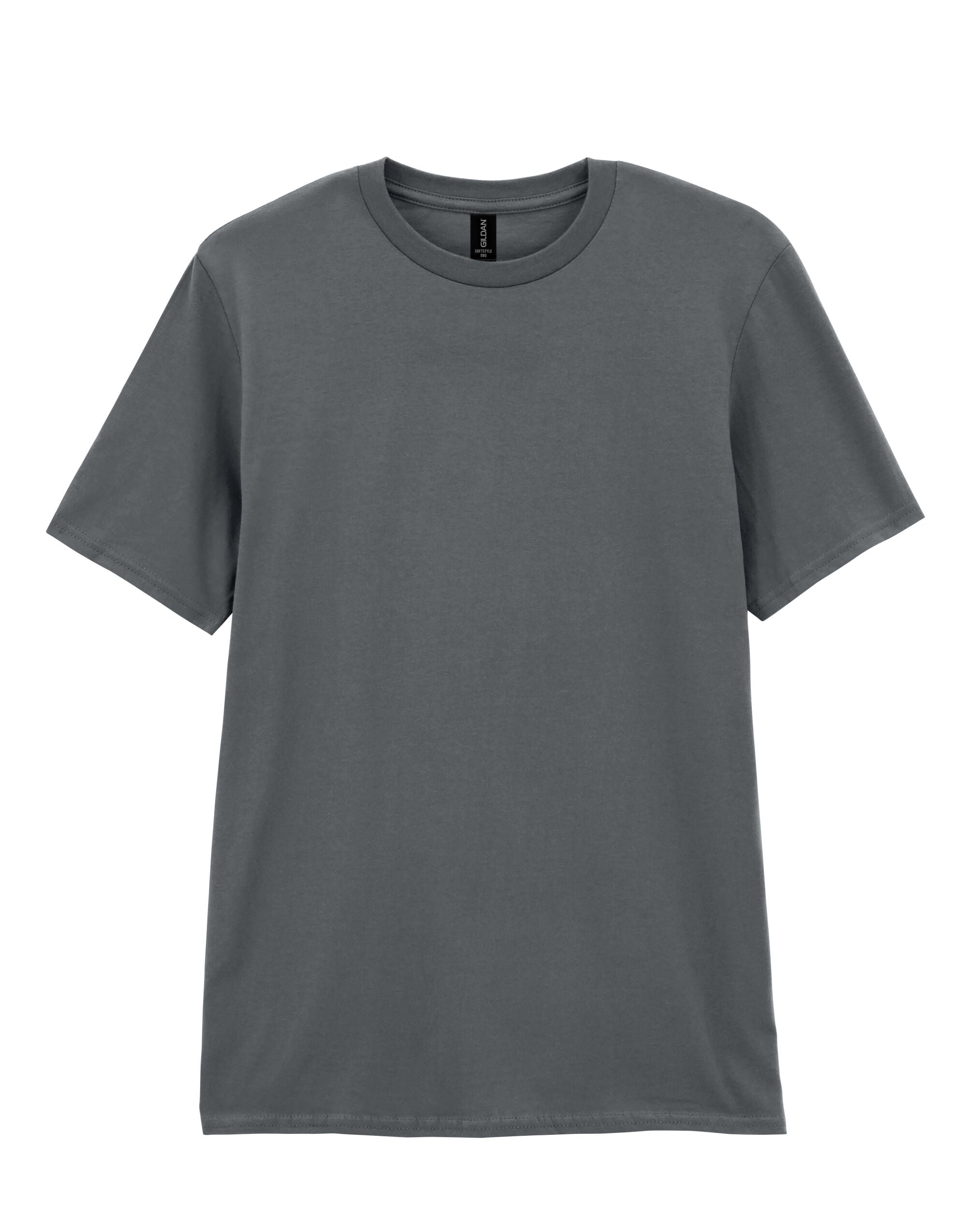 Gildan Adult T-Shirt Softstyle - Charcoal - Customisable T-Shirts