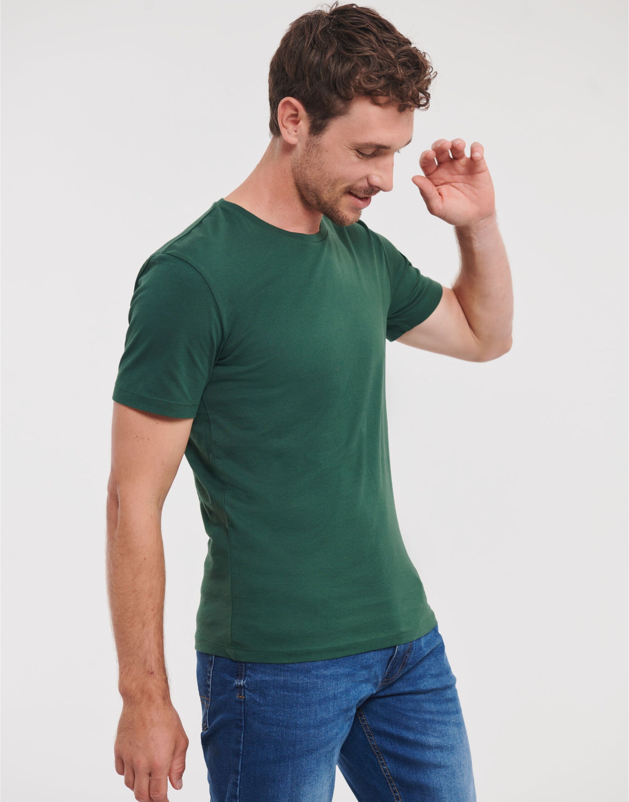 Russell Short Sleeve Collection Russell Short Sleeve Mens Pure Organic T R108M - Bottle Green - Customisable T-Shirts