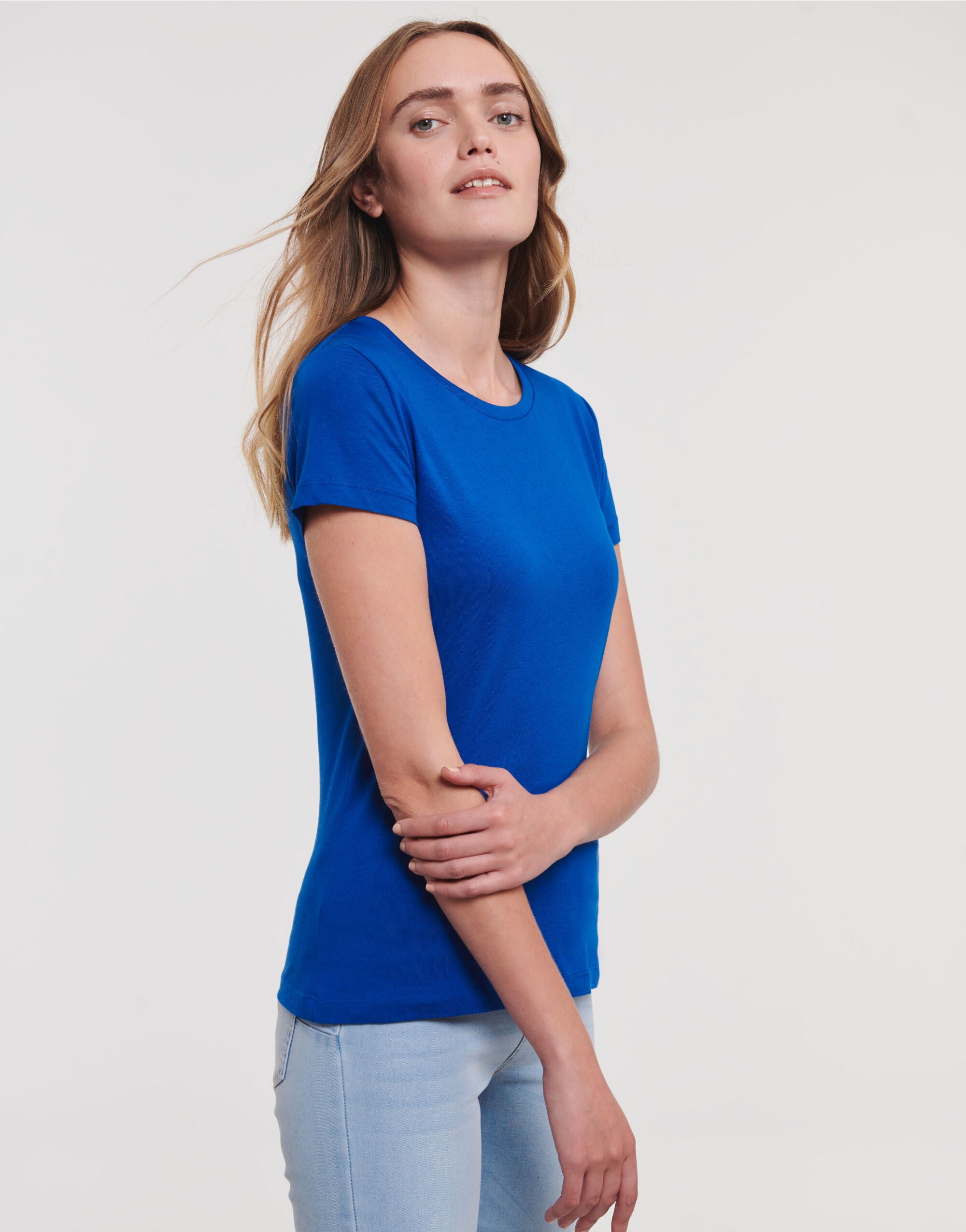 Russell Short Sleeve Collection Russell Short Sleeve Ladies Pure Organic T R108F - Bright Royal - Customisable T-Shirts