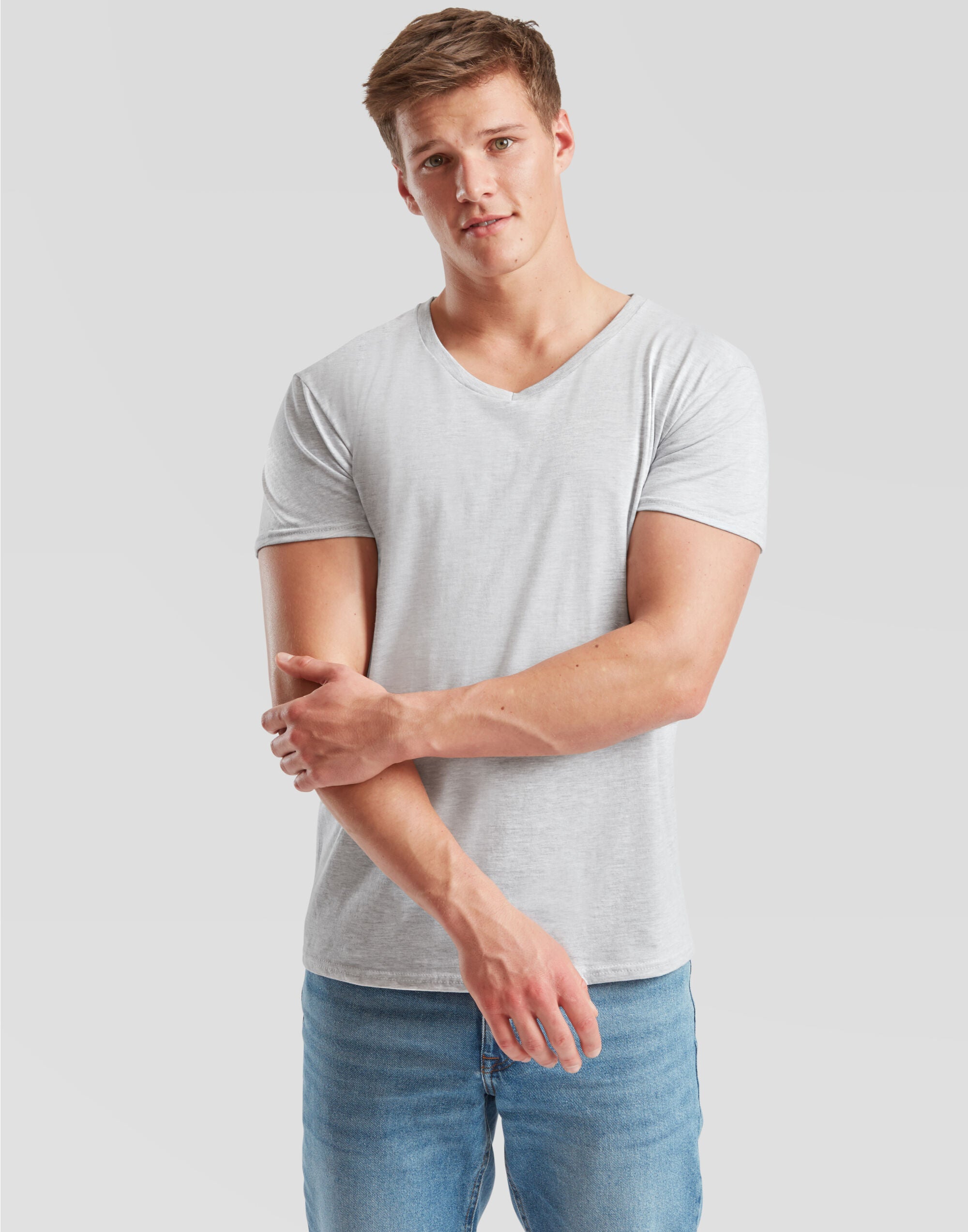 Fruit of the Loom Mens Iconic 150 V Neck T 61442 - - Customisable T-Shirts