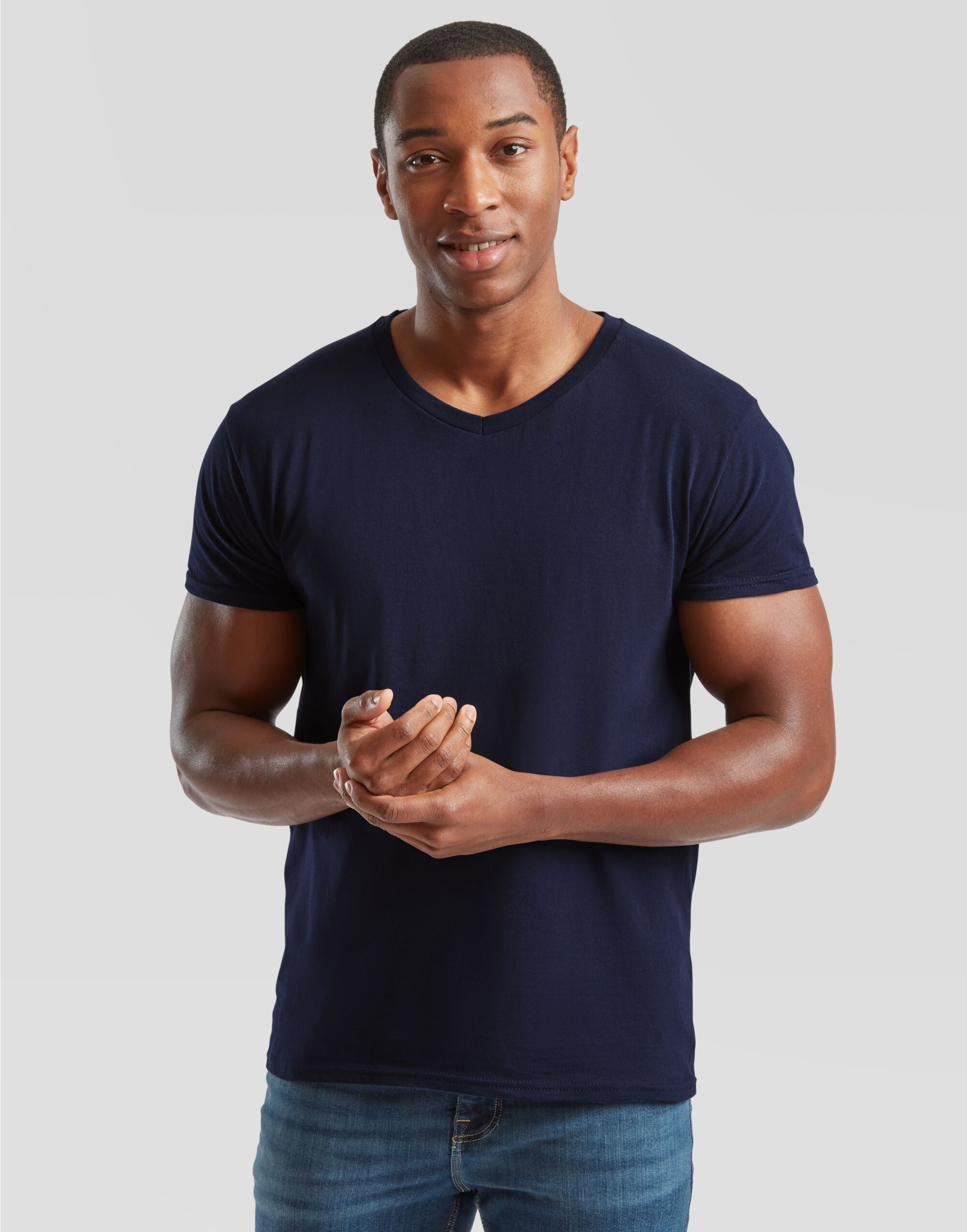 Fruit of the Loom Mens Iconic 150 V Neck T 61442 - - Customisable T-Shirts
