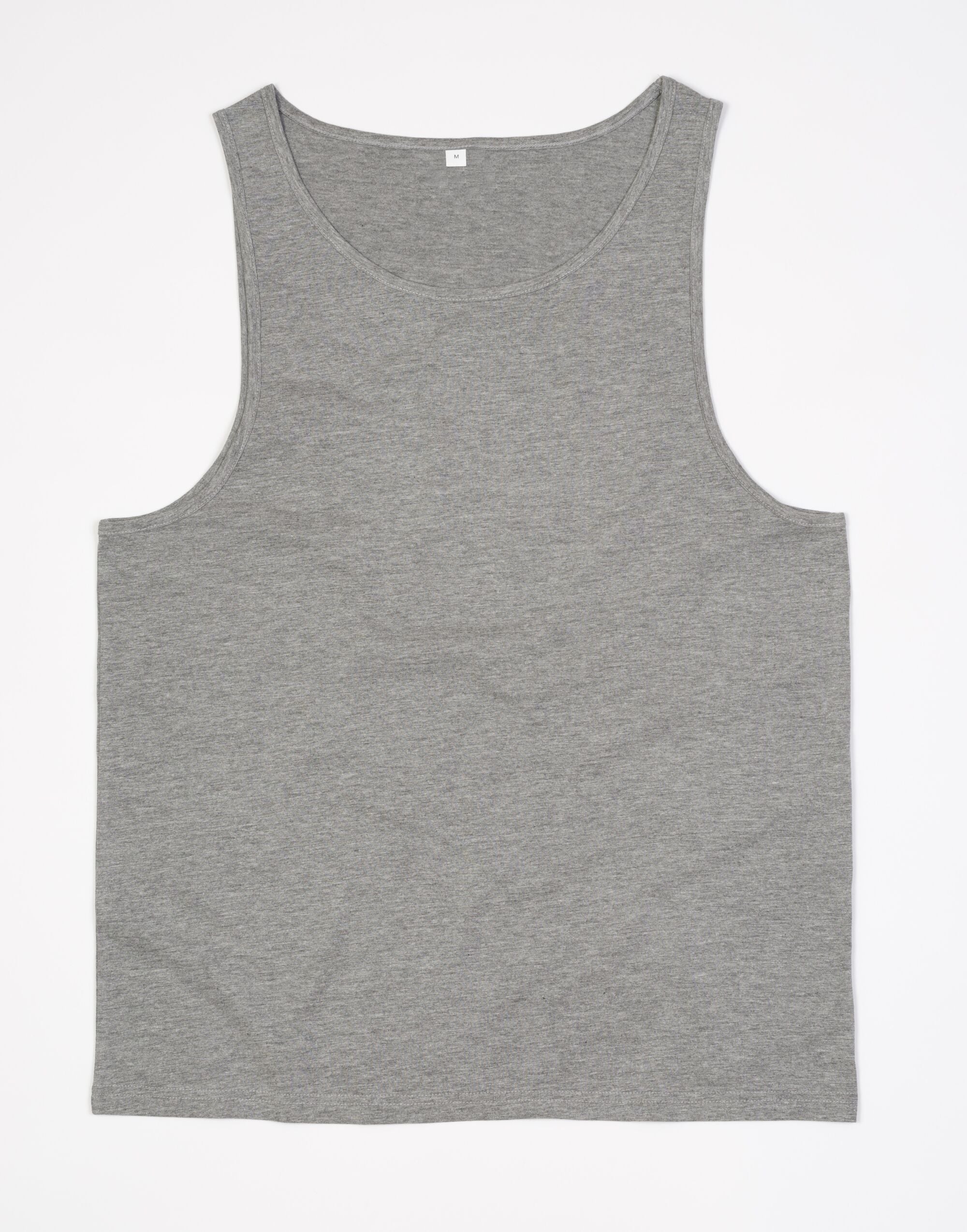 Mantis One Drop Armhole Vest M133 - Heather Grey Melange - Customisable T-Shirts