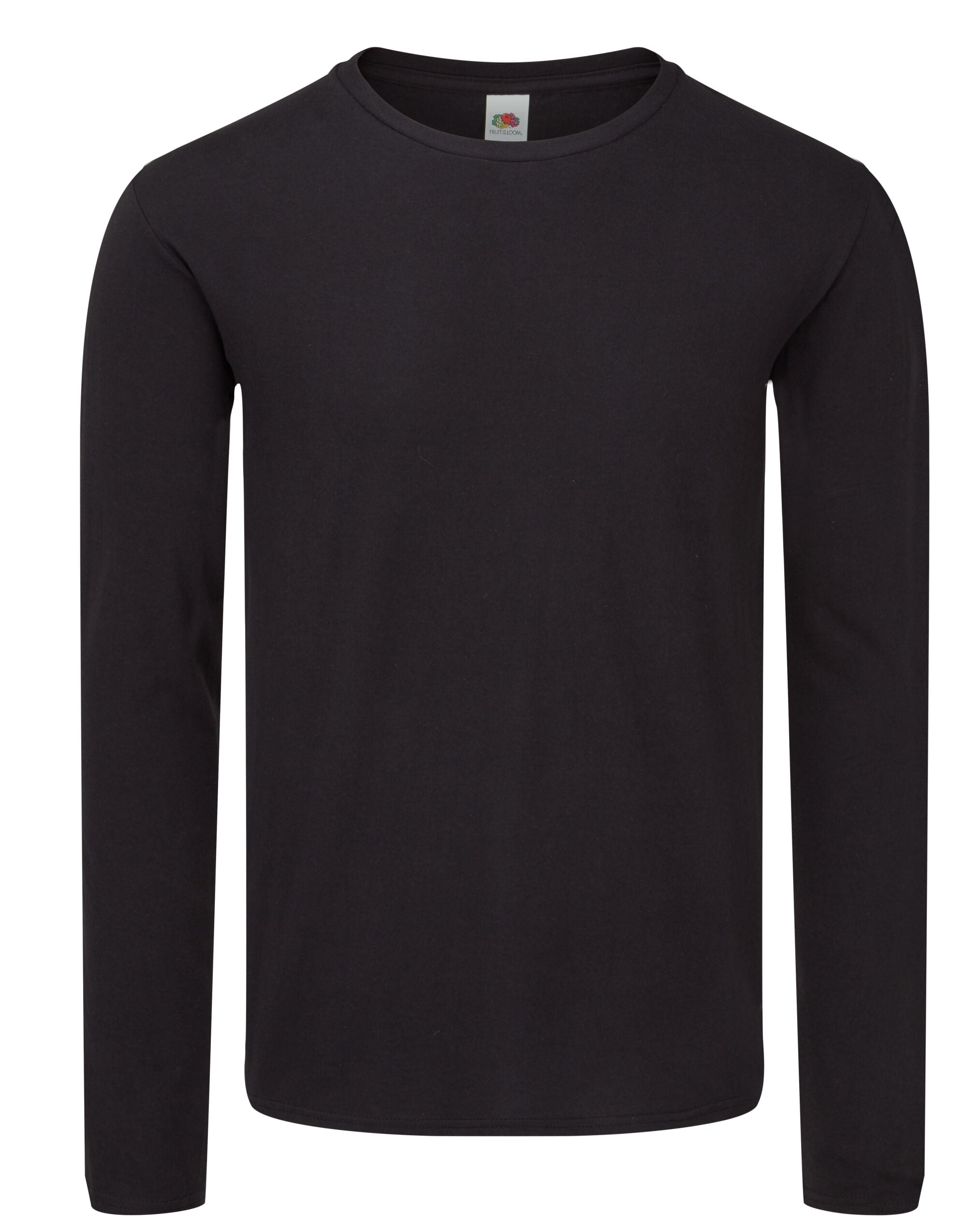 Fruit of the Loom Iconic 150 Long Sleeve T 61446 - Black - Customisable T-Shirts