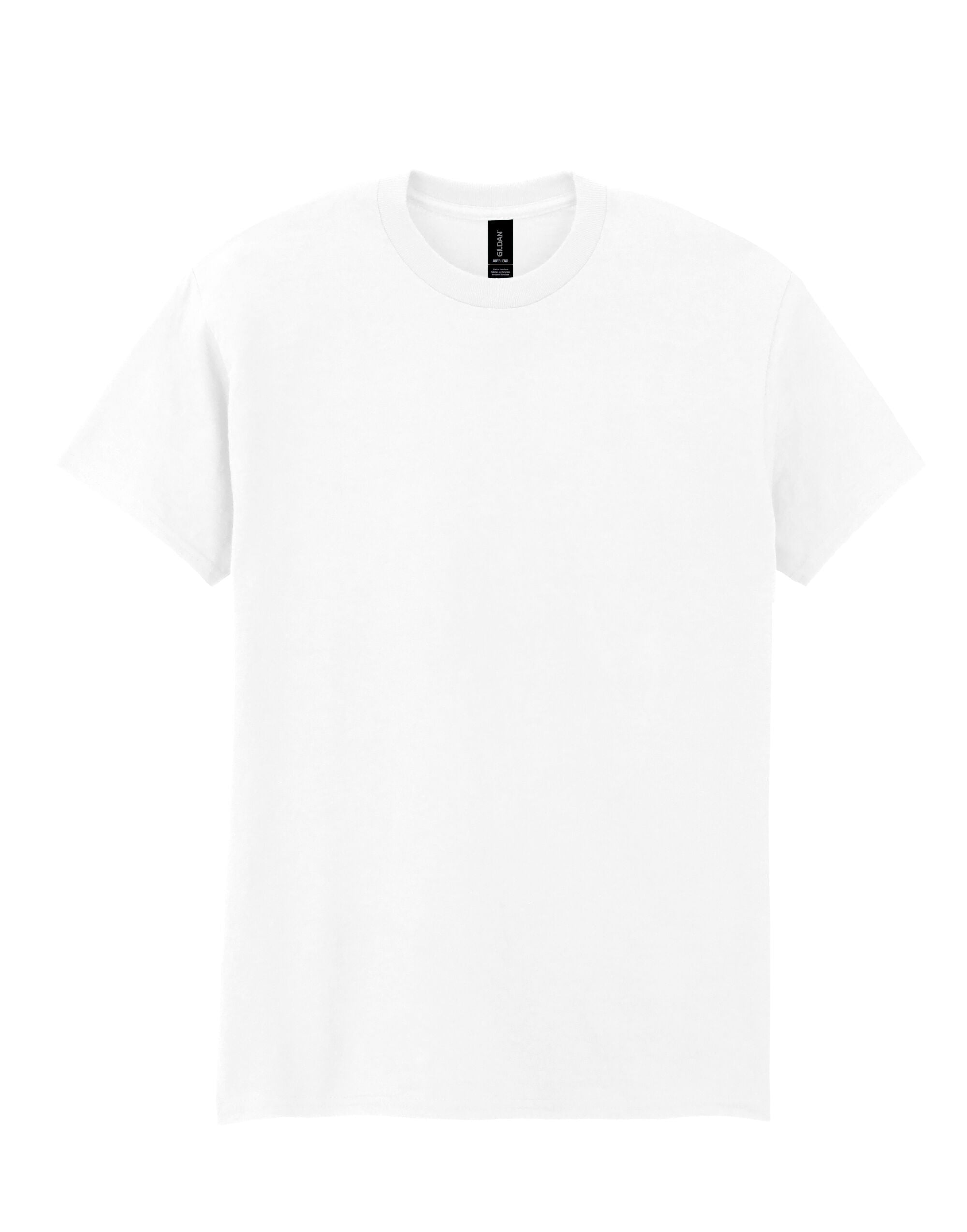 Gildan DryBlend Adult T-Shirt 8000 - White - Customisable T-Shirts