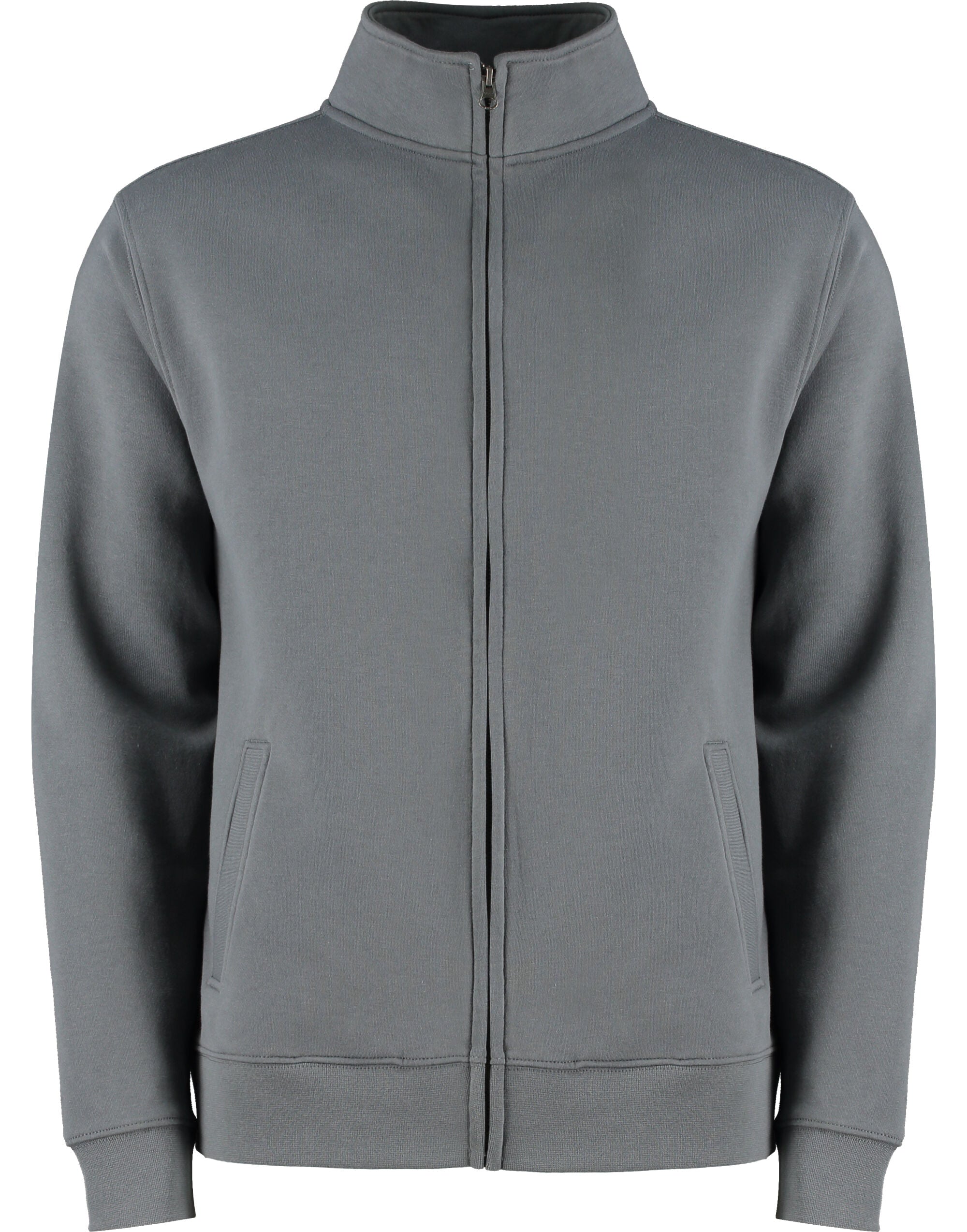 Kustom Kit Mens Regular Fit Zipped Sweat KK334 - Dark Grey - Customisable Sweatshirts
