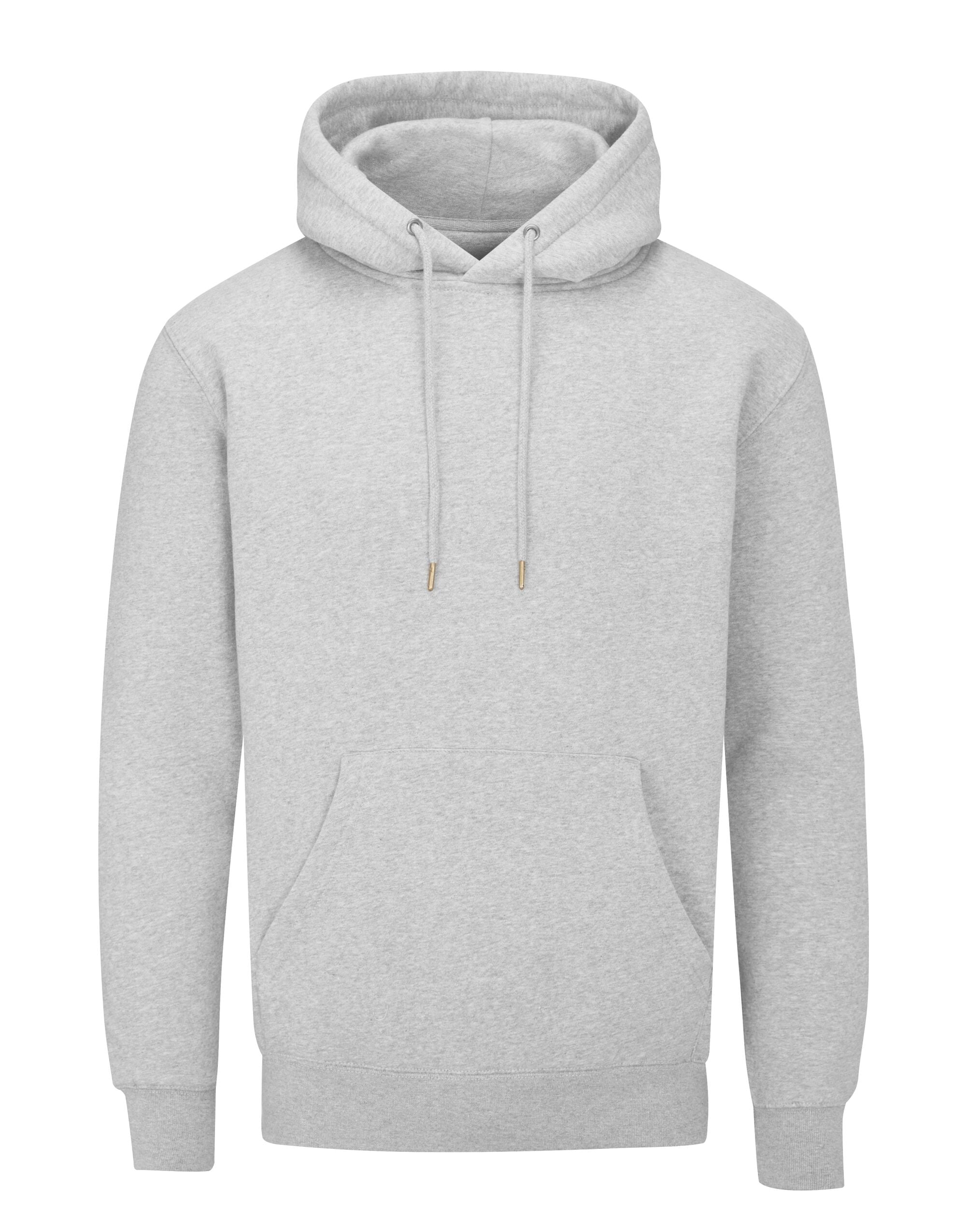 Mantis Essential Organic Hoodie M04 - Heather Grey Melange - Customisable Hoodies