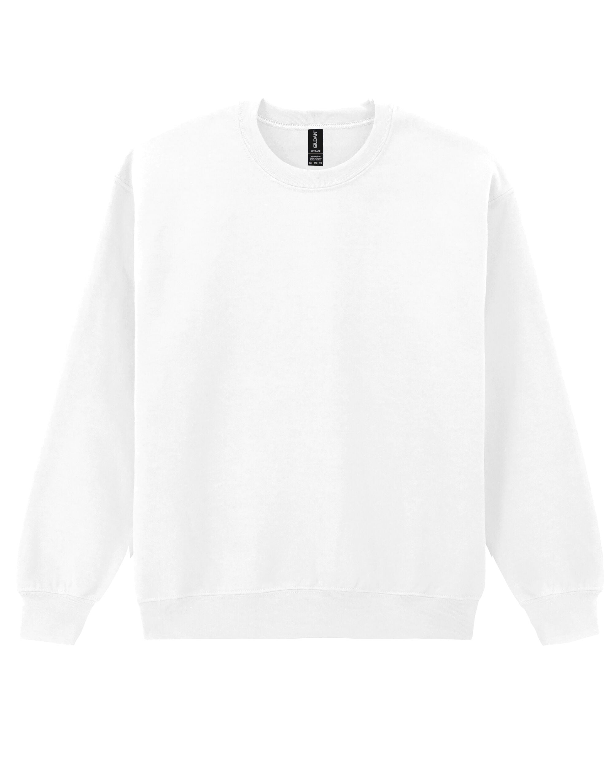 Gildan DryBlend Adult Crew Sweatshirt 12000 - White - Customisable Sweatshirts