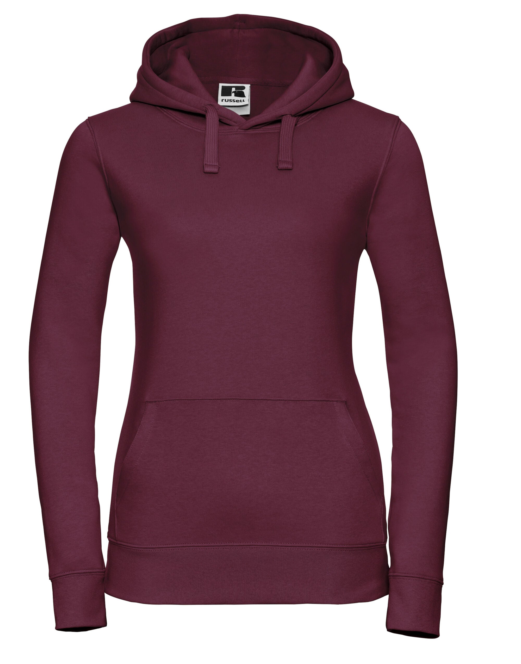 Russell Collection Russell Ladies Authentic Hooded Sweat 265F - Burgundy - Customisable Sweatshirts