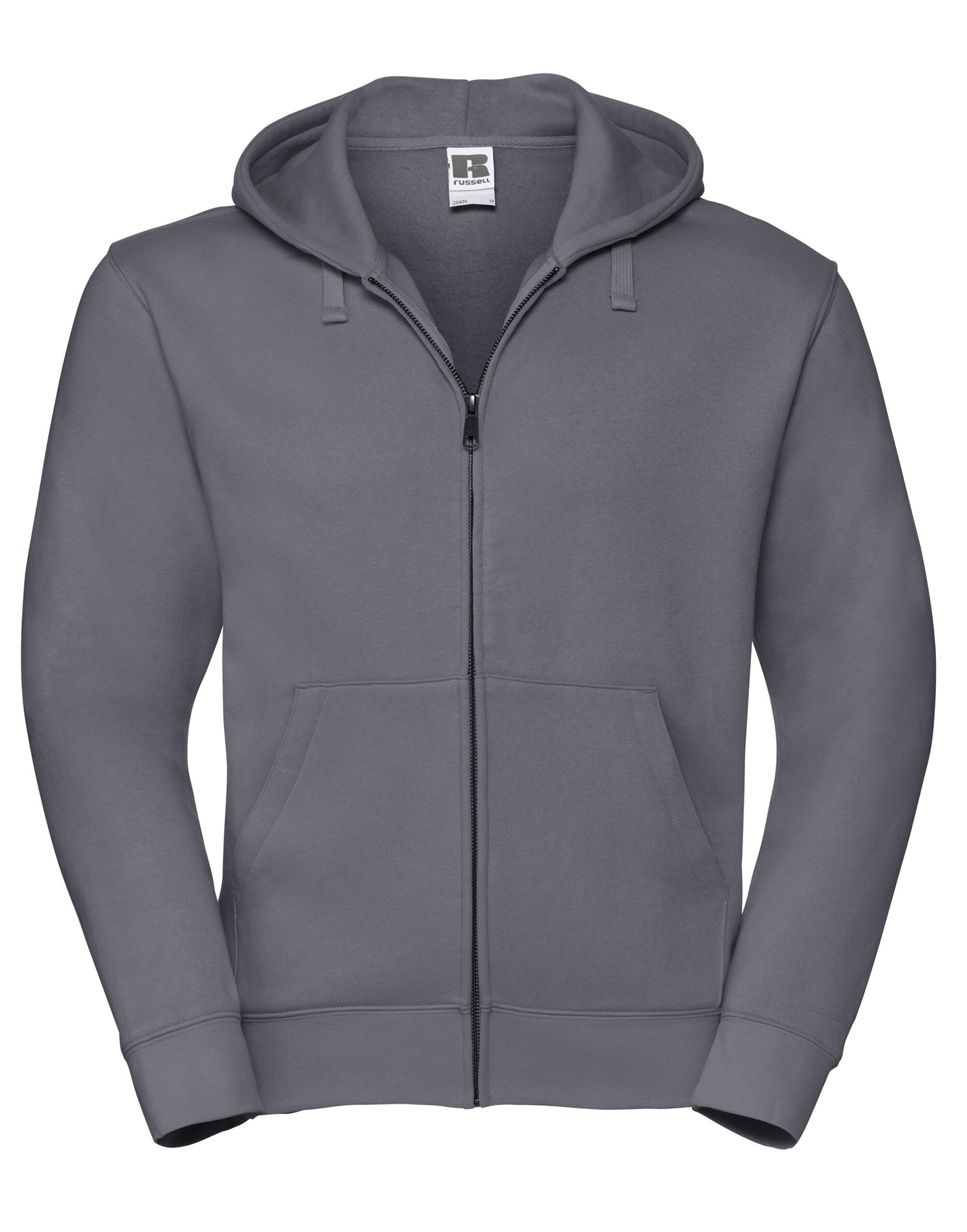 Russell Collection Russell Mens Authentic Zipped Hood Jacket 266M - Convoy Grey - Customisable Sweatshirts
