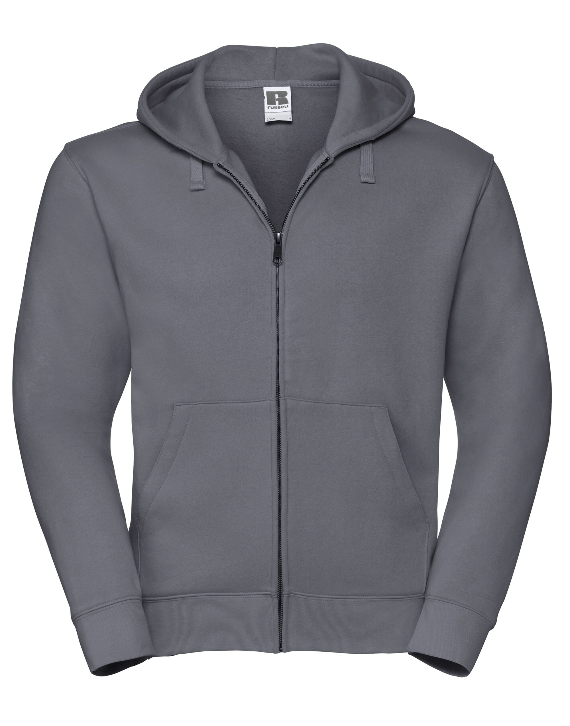 Russell Collection Russell Mens Authentic Zipped Hood Jacket 266M - Convoy Grey - Customisable Sweatshirts