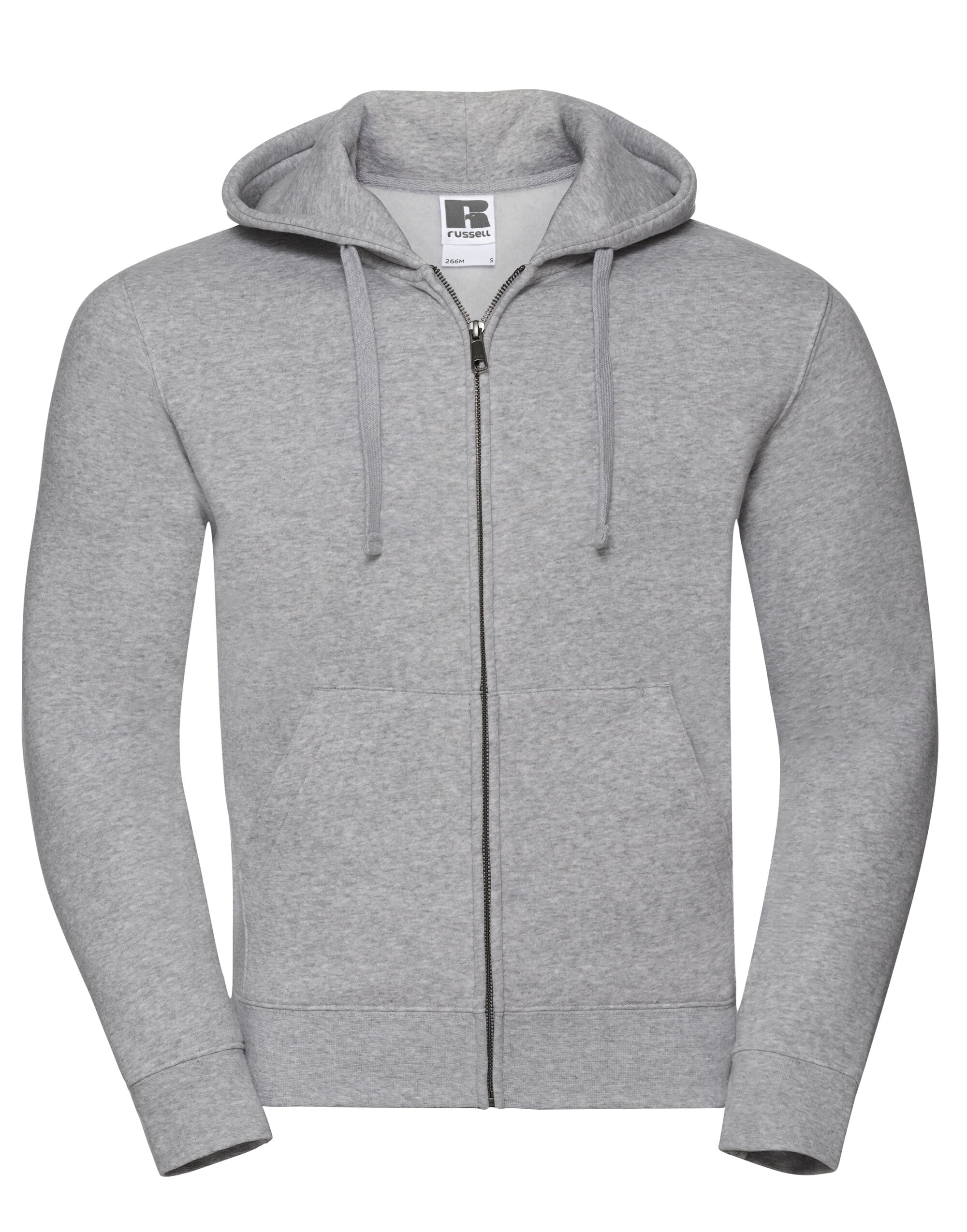 Russell Collection Russell Mens Authentic Zipped Hood Jacket 266M - Light Oxford - Customisable Sweatshirts