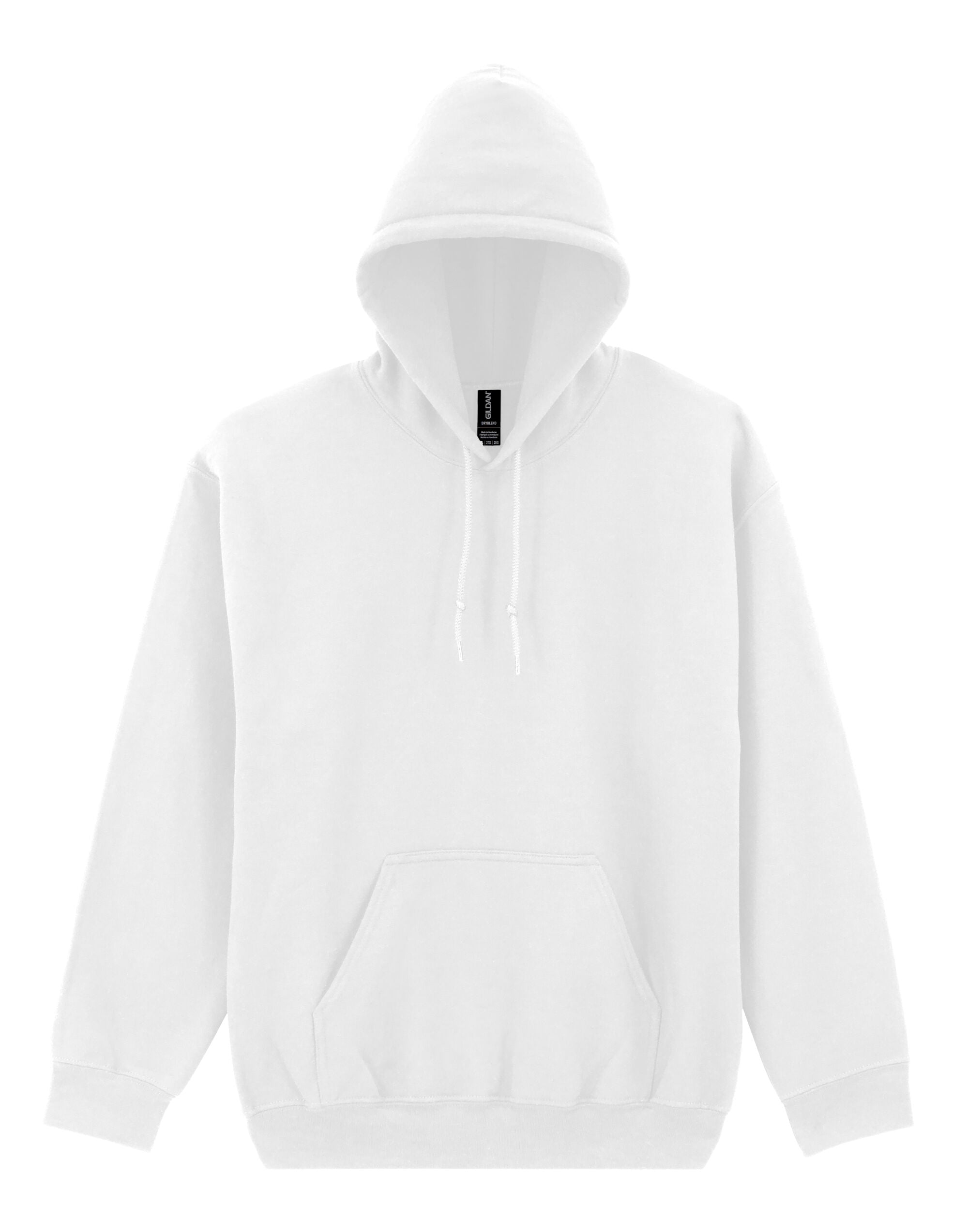 Gildan DryBlend Adult Hooded Sweatshirt 12500 - White - Customisable Sweatshirts