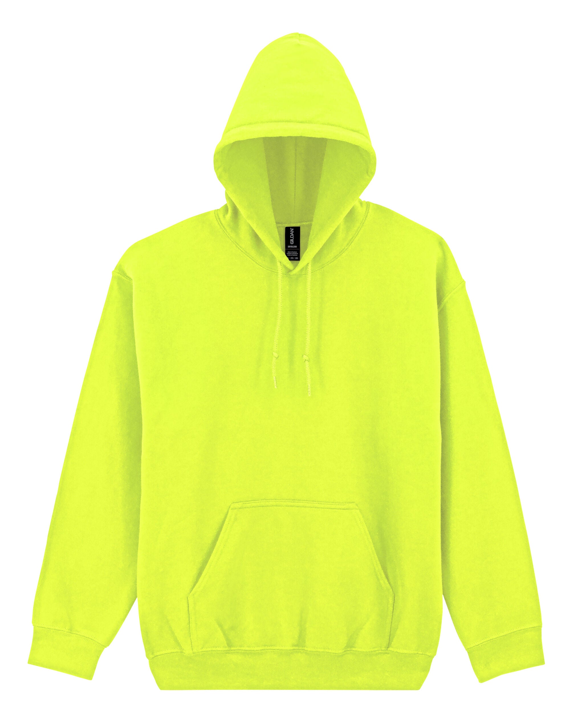 Gildan DryBlend Adult Hooded Sweatshirt 12500 - Safety Green - Customisable Sweatshirts