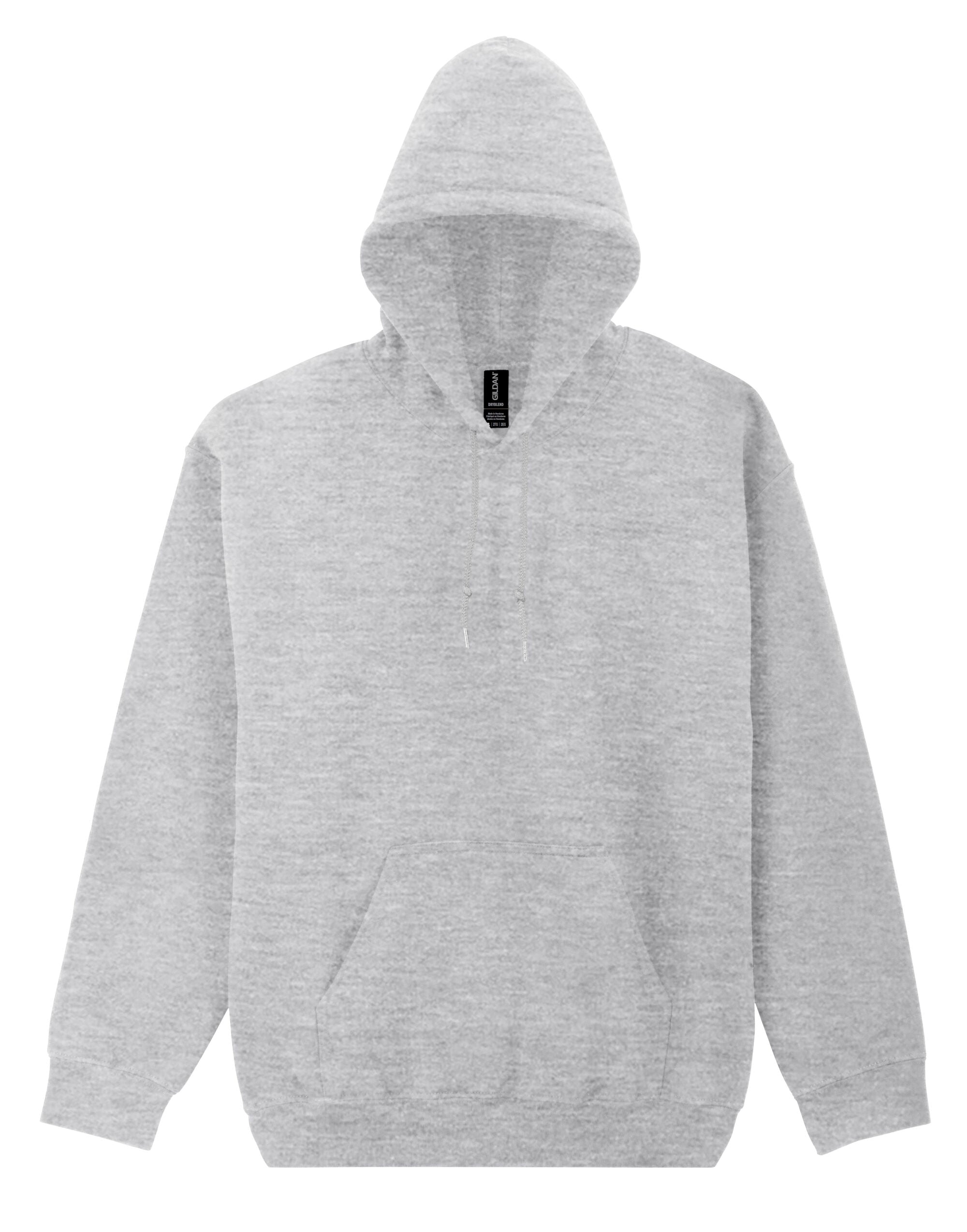 Gildan DryBlend Adult Hooded Sweatshirt 12500 - Ash Grey - Customisable Sweatshirts