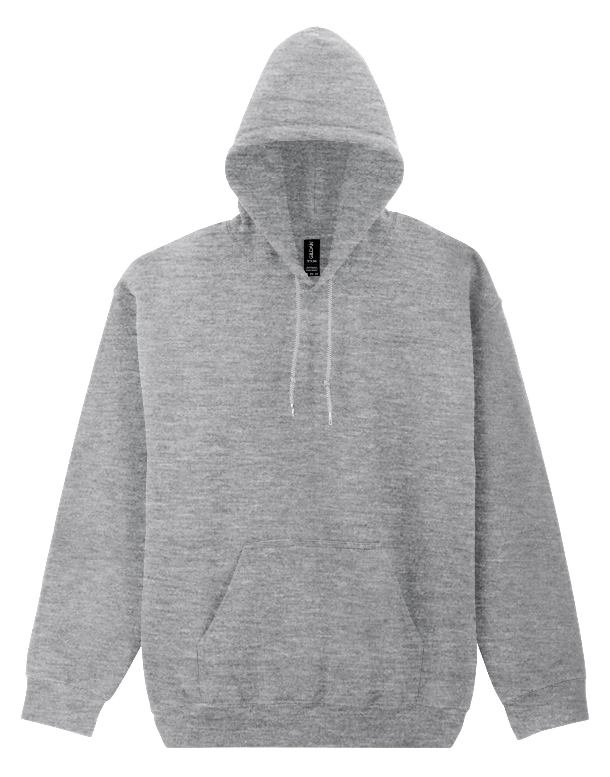 Gildan DryBlend Adult Hooded Sweatshirt 12500 - Sport Grey - Customisable Sweatshirts
