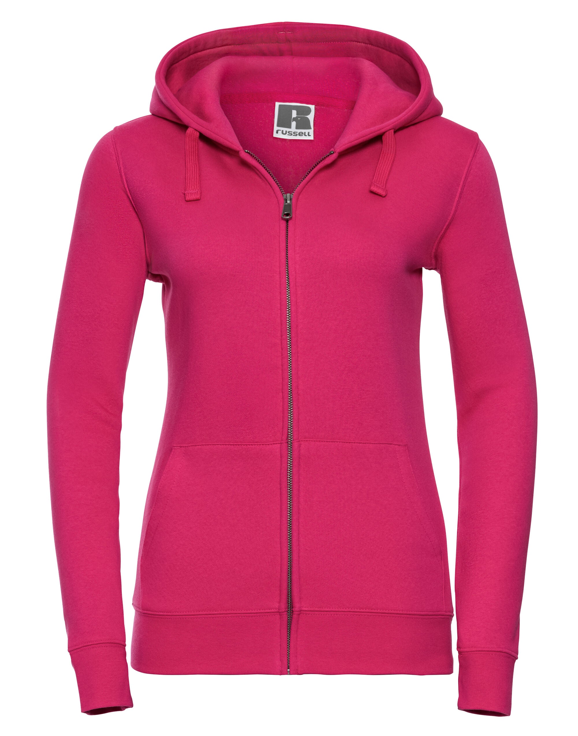 Russell Collection Russell Ladies Authentic Zipped Hood Jacket 266F - Fuchsia - Customisable Sweatshirts