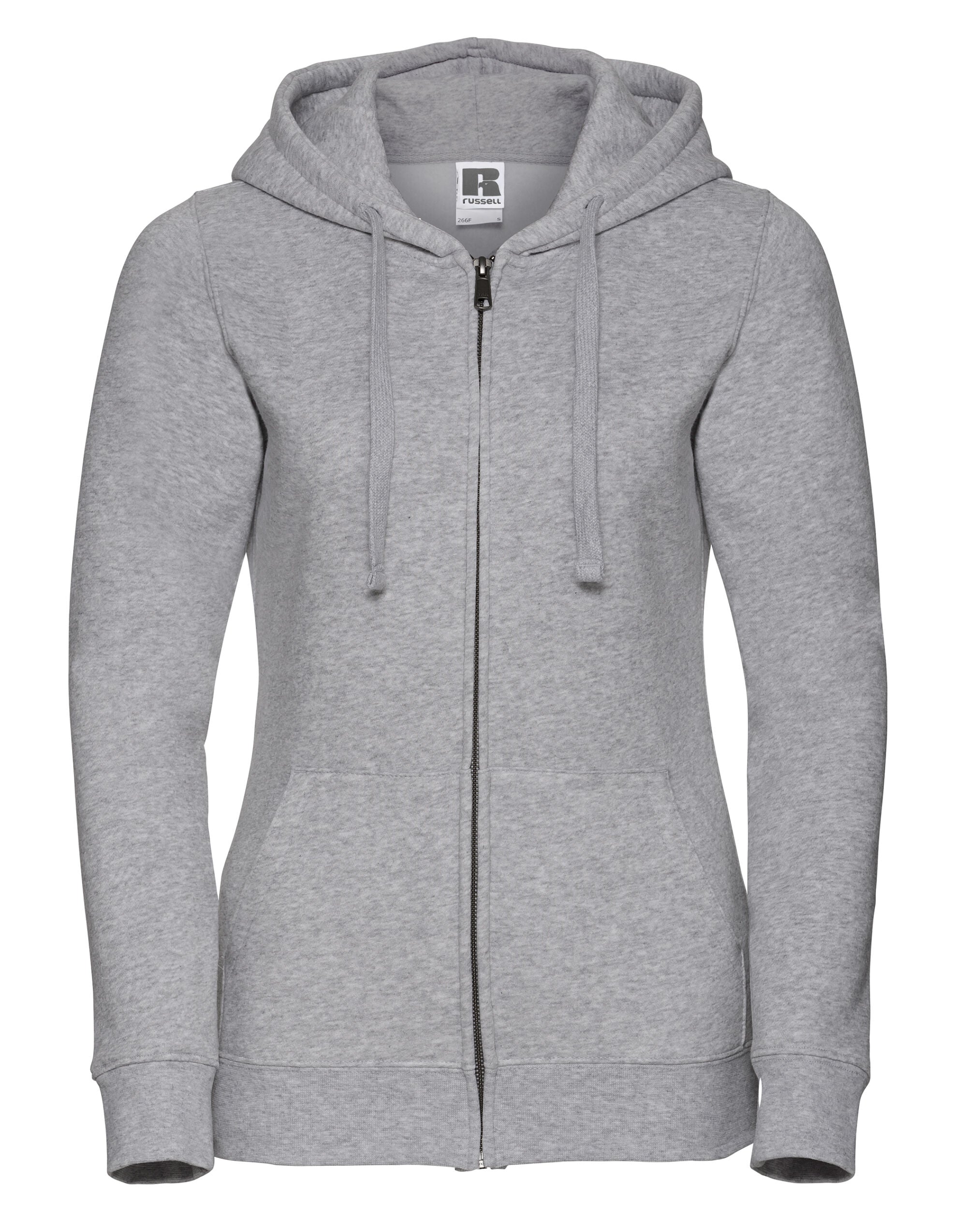 Russell Collection Russell Ladies Authentic Zipped Hood Jacket 266F - Light Oxford - Customisable Sweatshirts