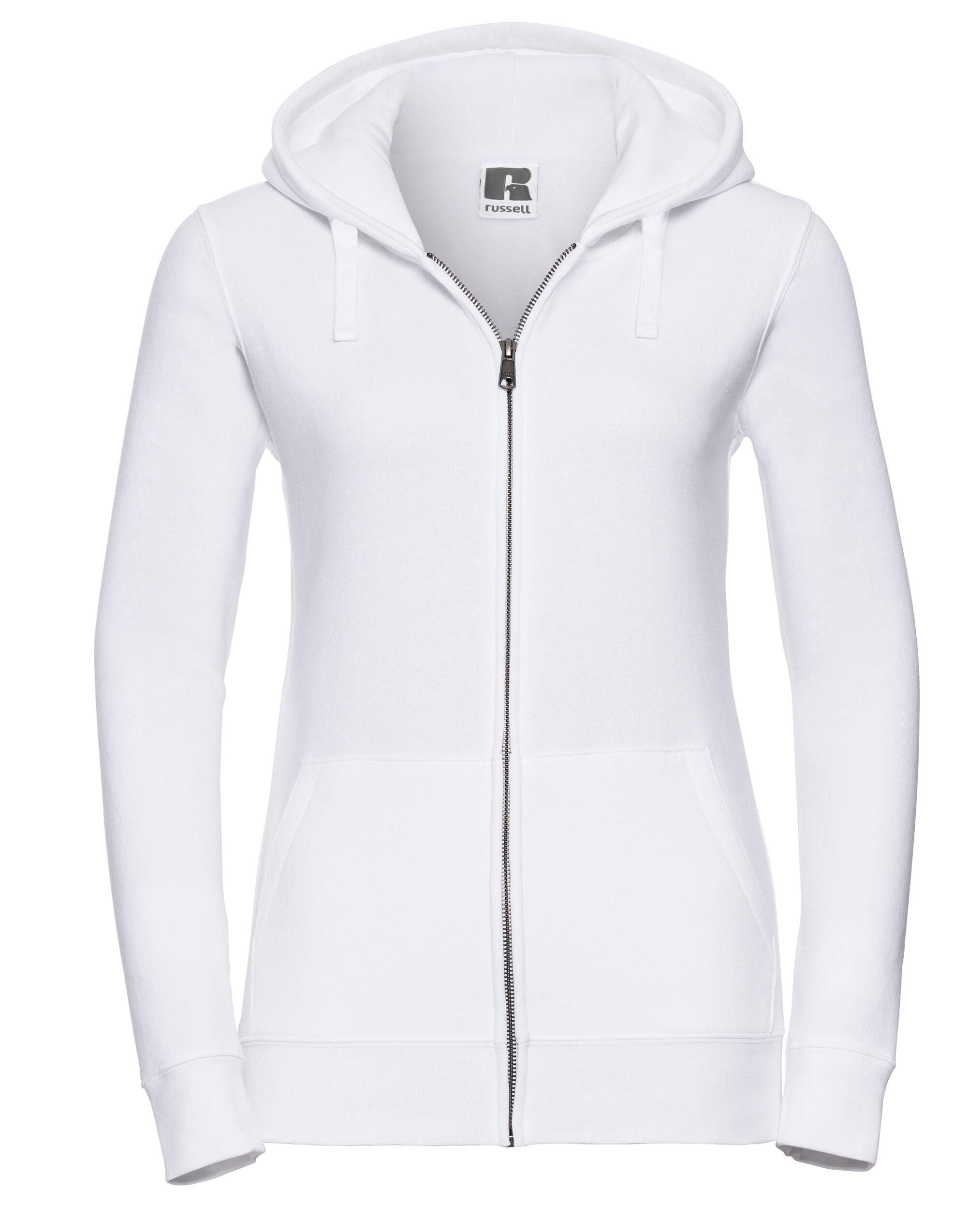 Russell Collection Russell Ladies Authentic Zipped Hood Jacket 266F - White - Customisable Sweatshirts